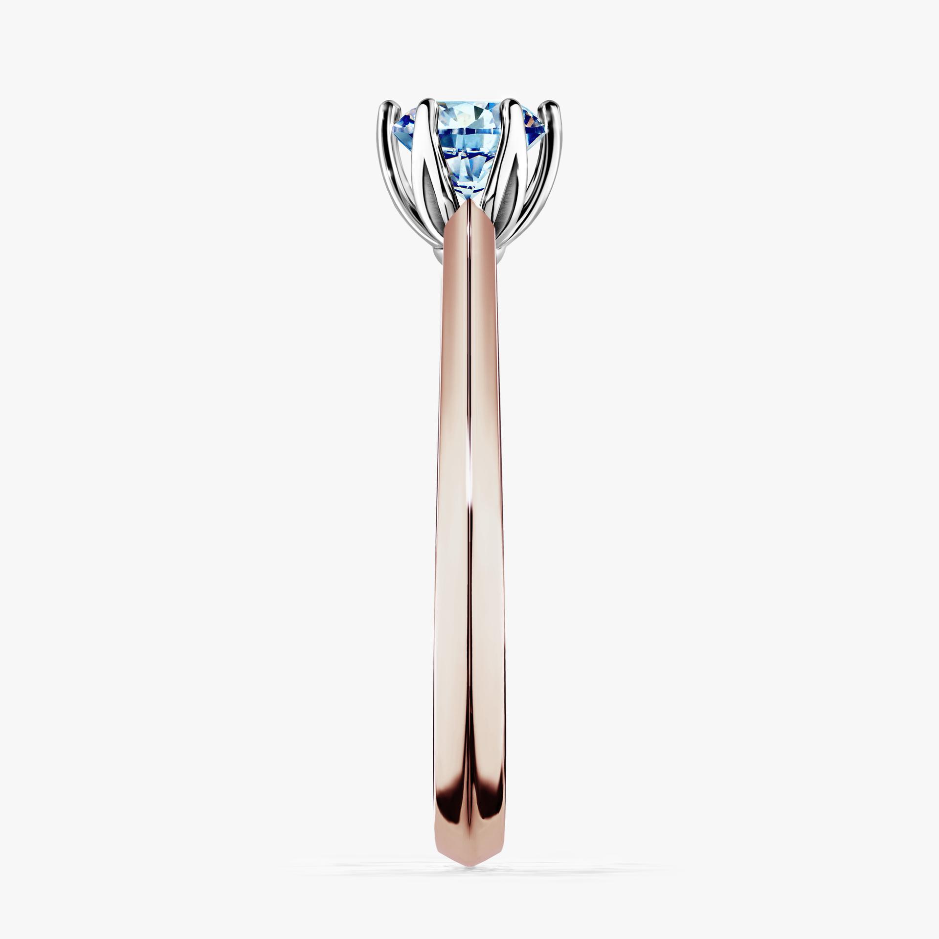 Pierscionek zareczynowy z diamentem niebieski 050 CT z rozowego zlota my daisy 03