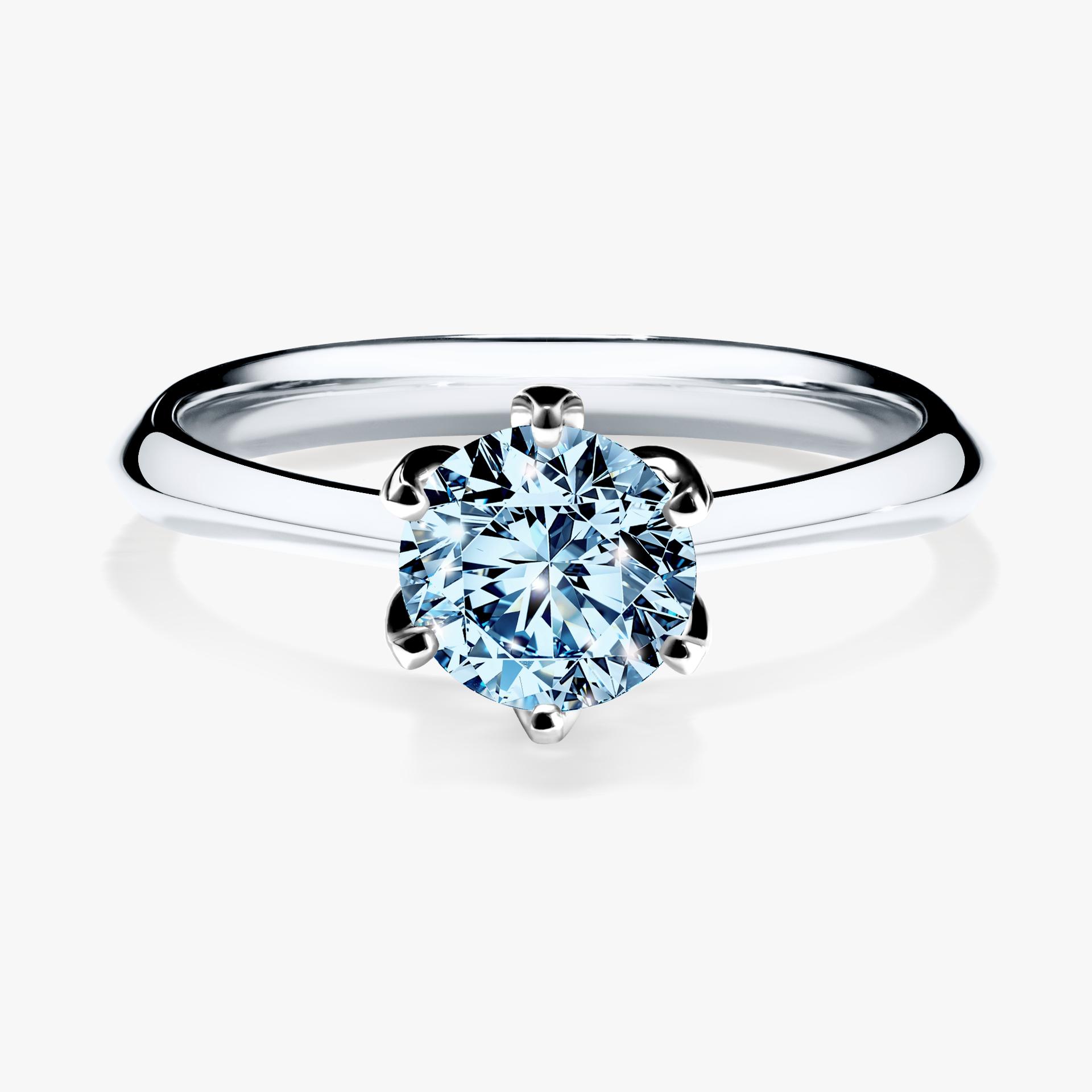 Pierscionek zareczynowy z diamentem niebieski 080 CT z bialego zlota my daisy 01