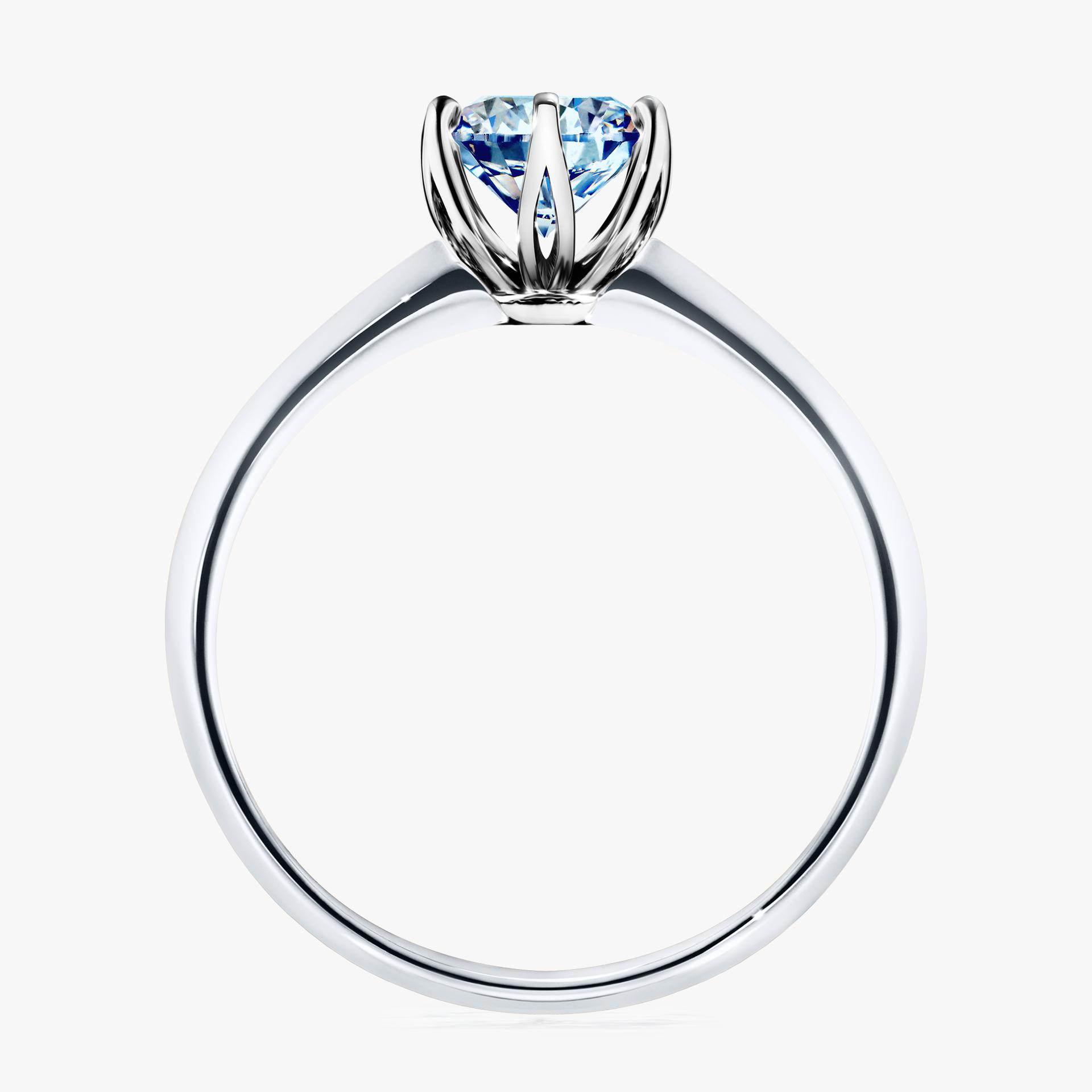 Pierscionek zareczynowy z diamentem niebieski 080 CT z bialego zlota my daisy 02