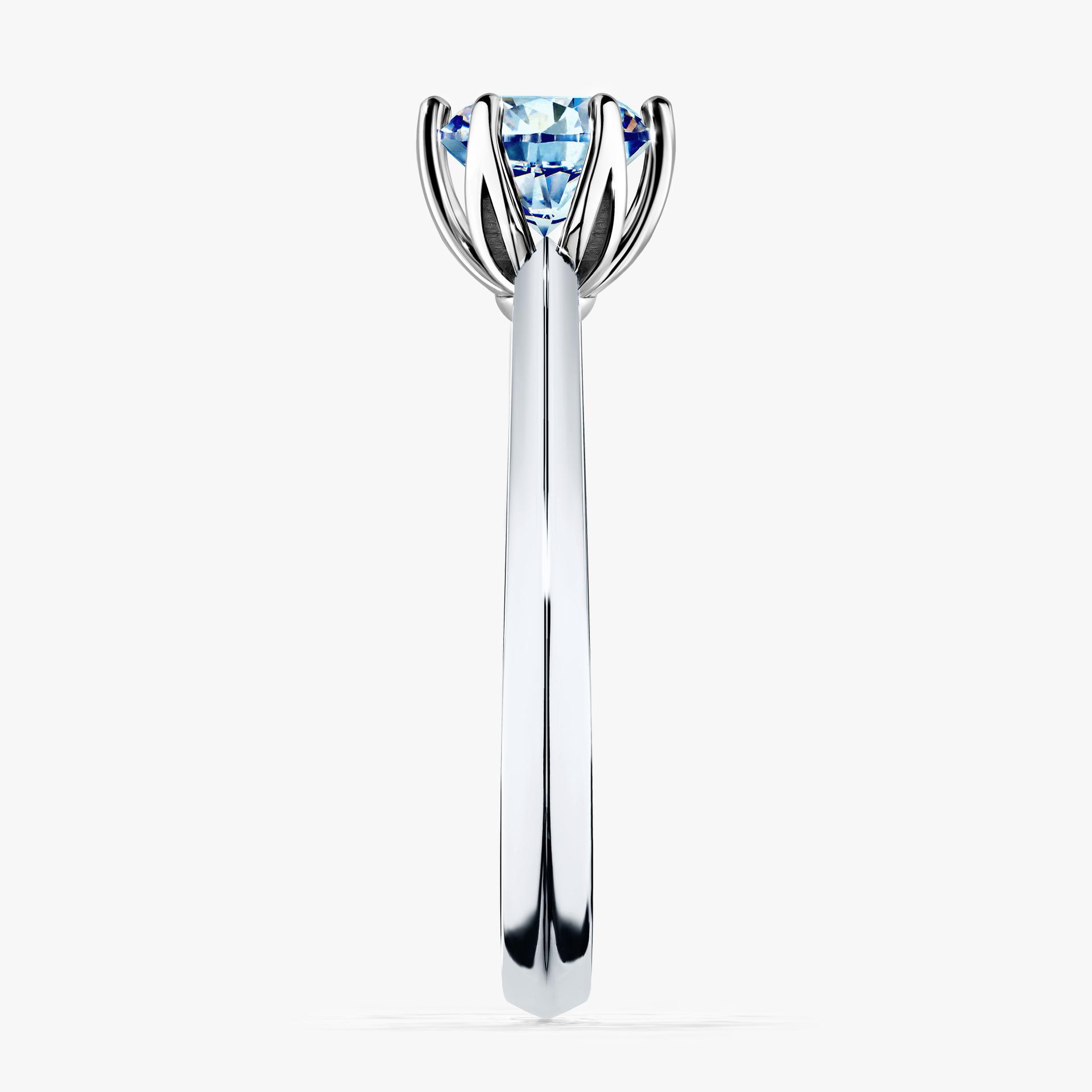 Pierscionek zareczynowy z diamentem niebieski 080 CT z bialego zlota my daisy 03