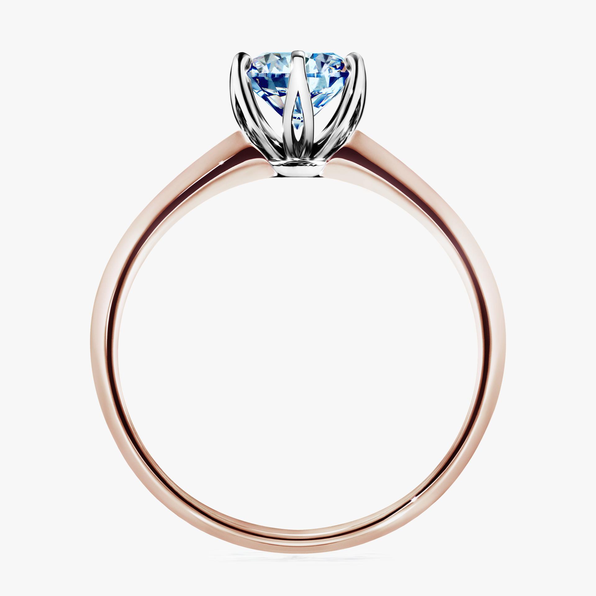 Pierscionek zareczynowy z diamentem niebieski 080 CT z rozowego zlota my daisy 02