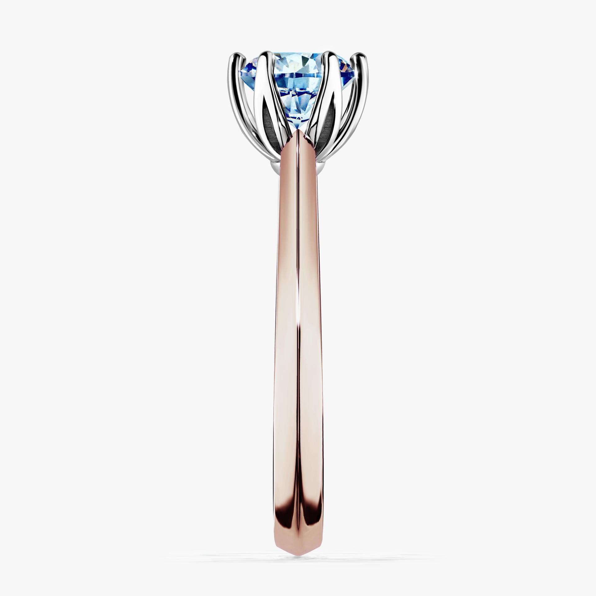 Pierscionek zareczynowy z diamentem niebieski 080 CT z rozowego zlota my daisy 03
