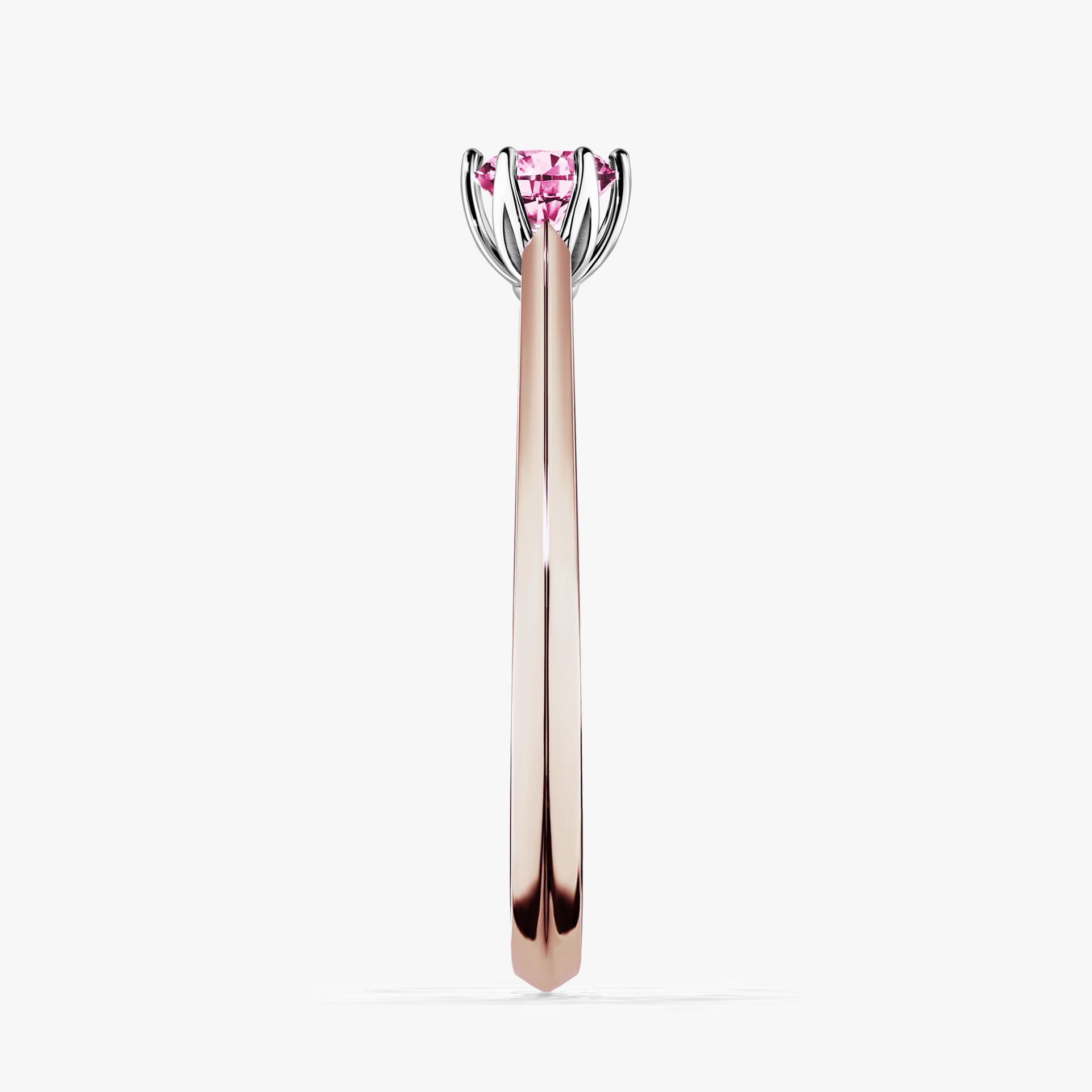 Pierscionek zareczynowy z diamentem rozowy 025 CT z rozowego zlota my daisy 03