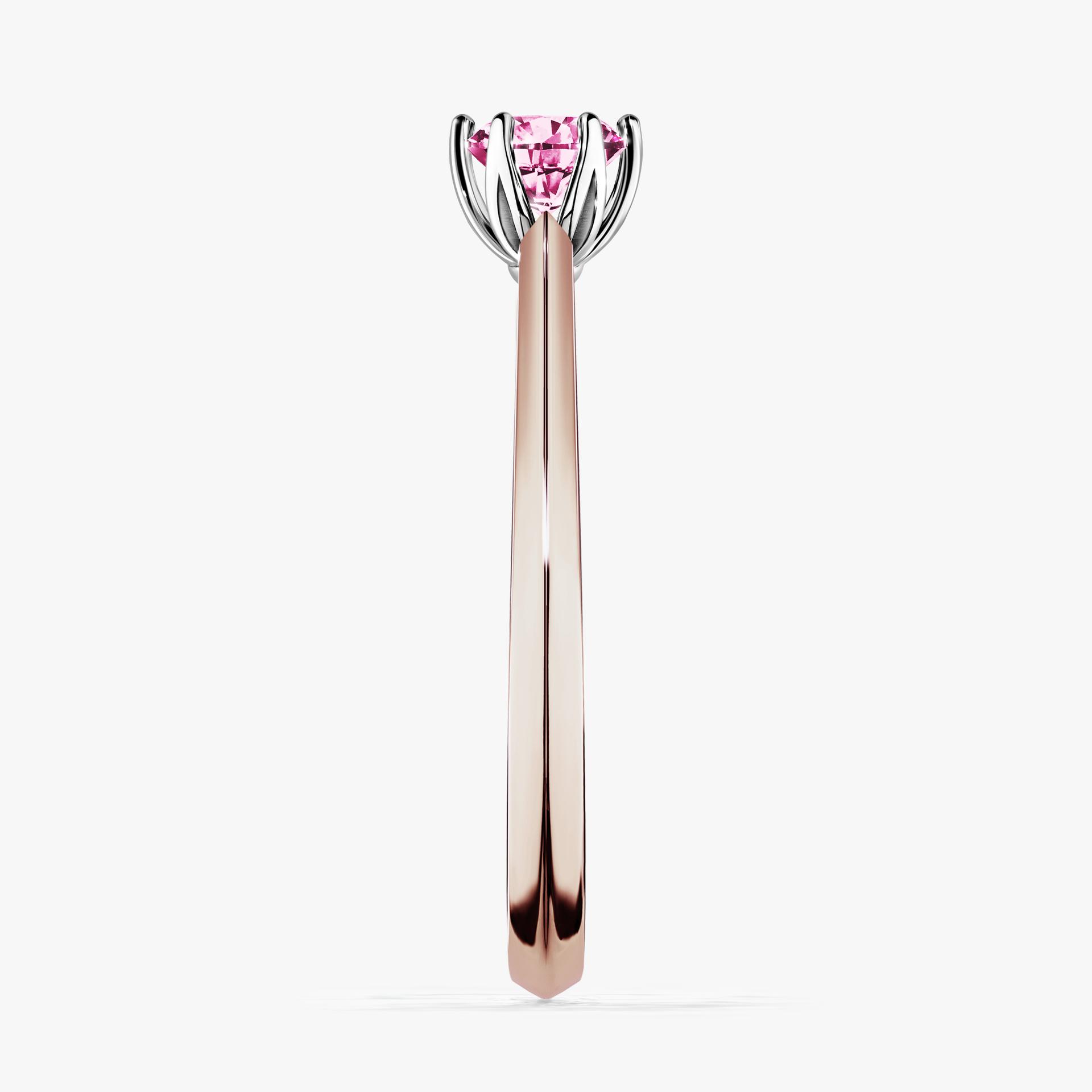 Pierscionek zareczynowy z diamentem rozowy 030 CT z rozowego zlota my daisy 03