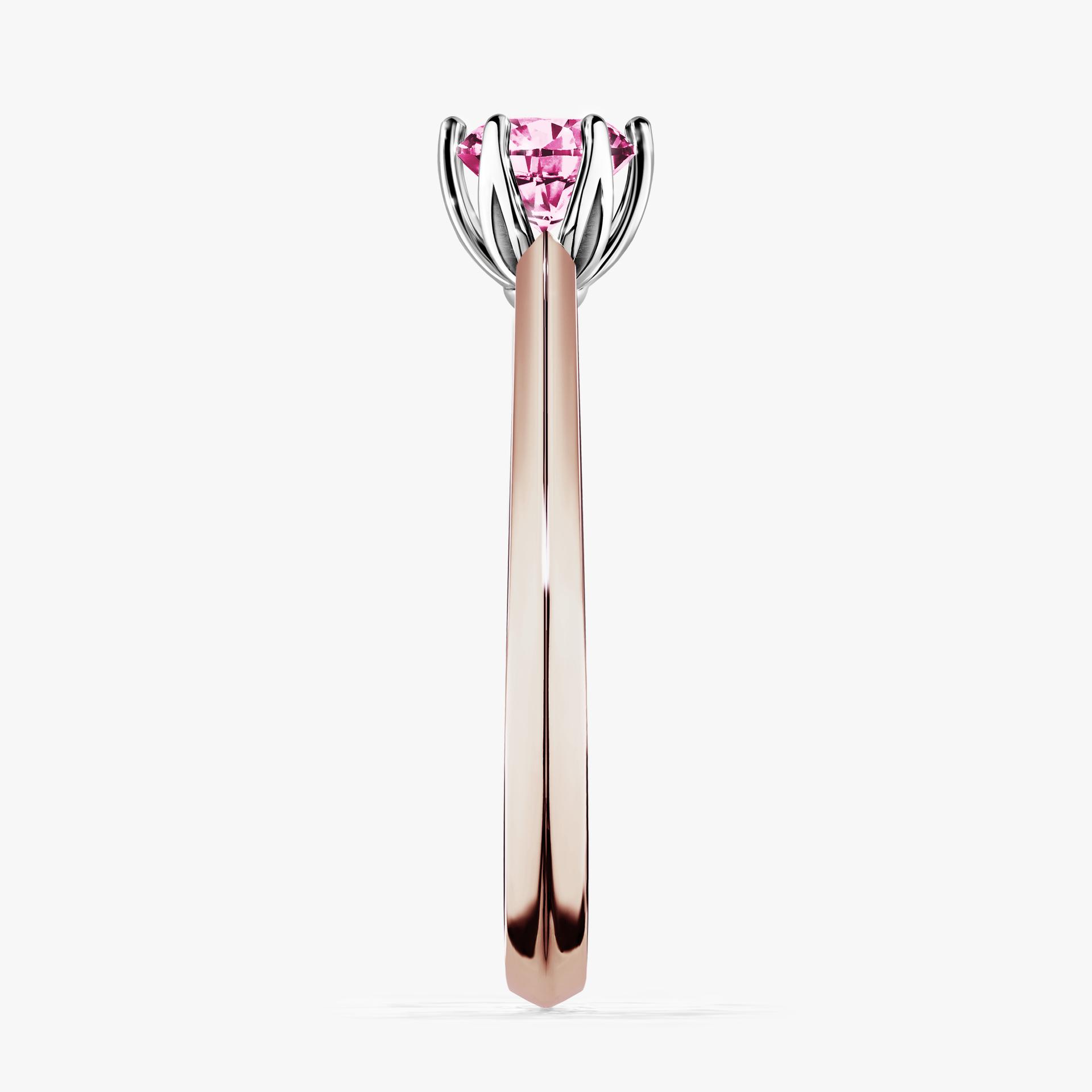 Pierscionek zareczynowy z diamentem rozowy 050 CT z rozowego zlota my daisy 03