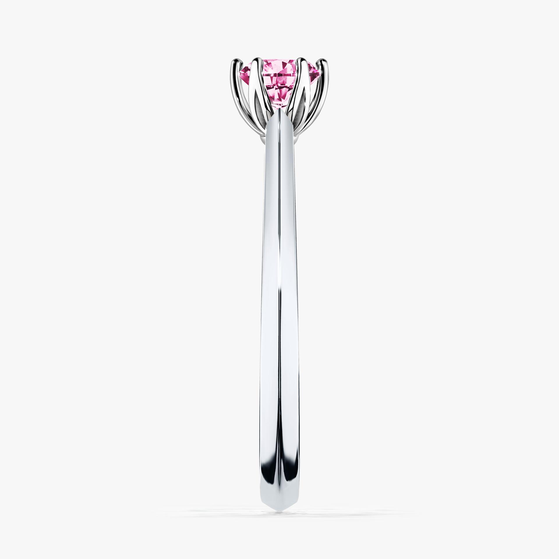 Pierscionek zareczynowy z diamentem rozowym 030 CT z bialego zlota my daisy 03