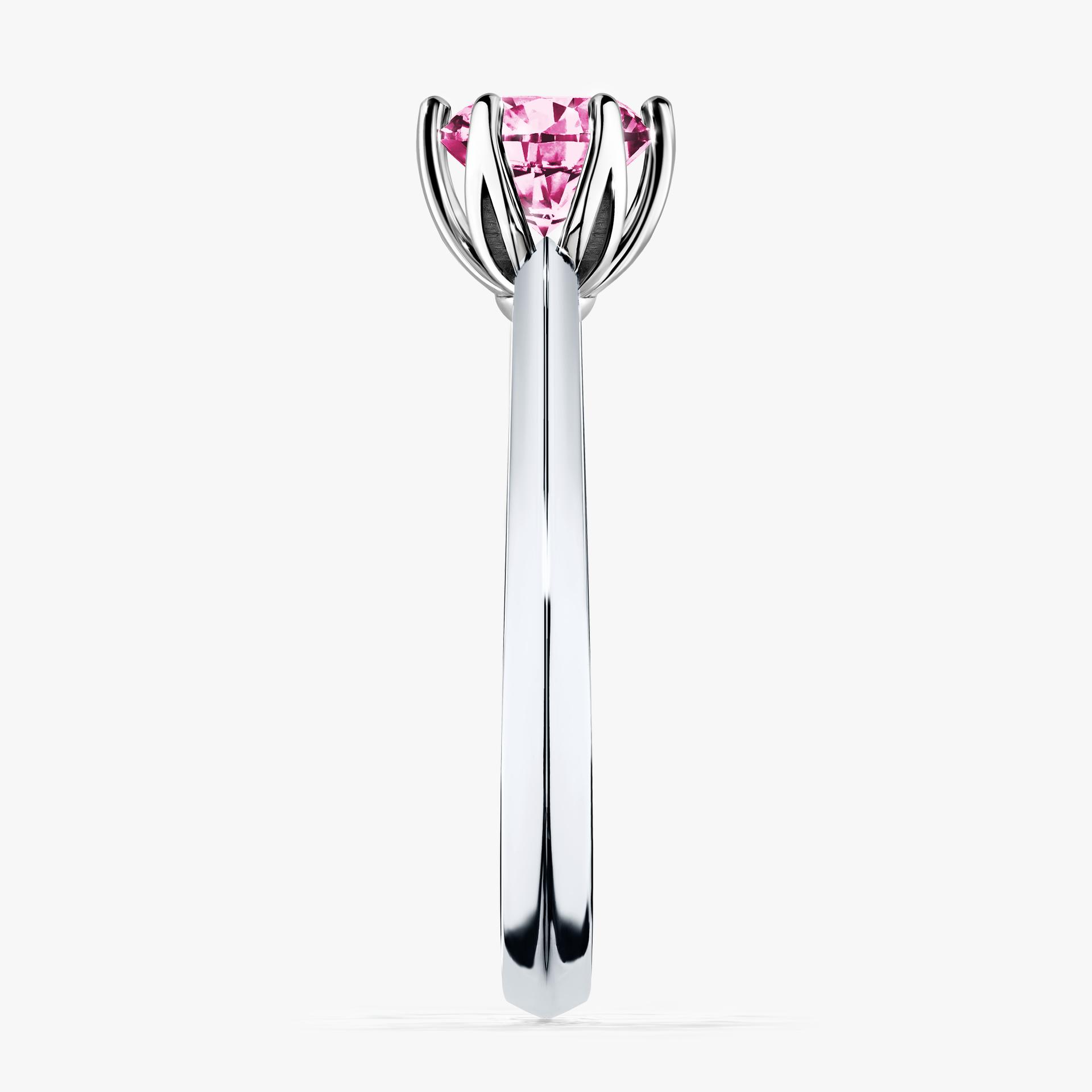 Pierscionek zareczynowy z diamentem rozowym 080 CT z bialego zlota my daisy 03