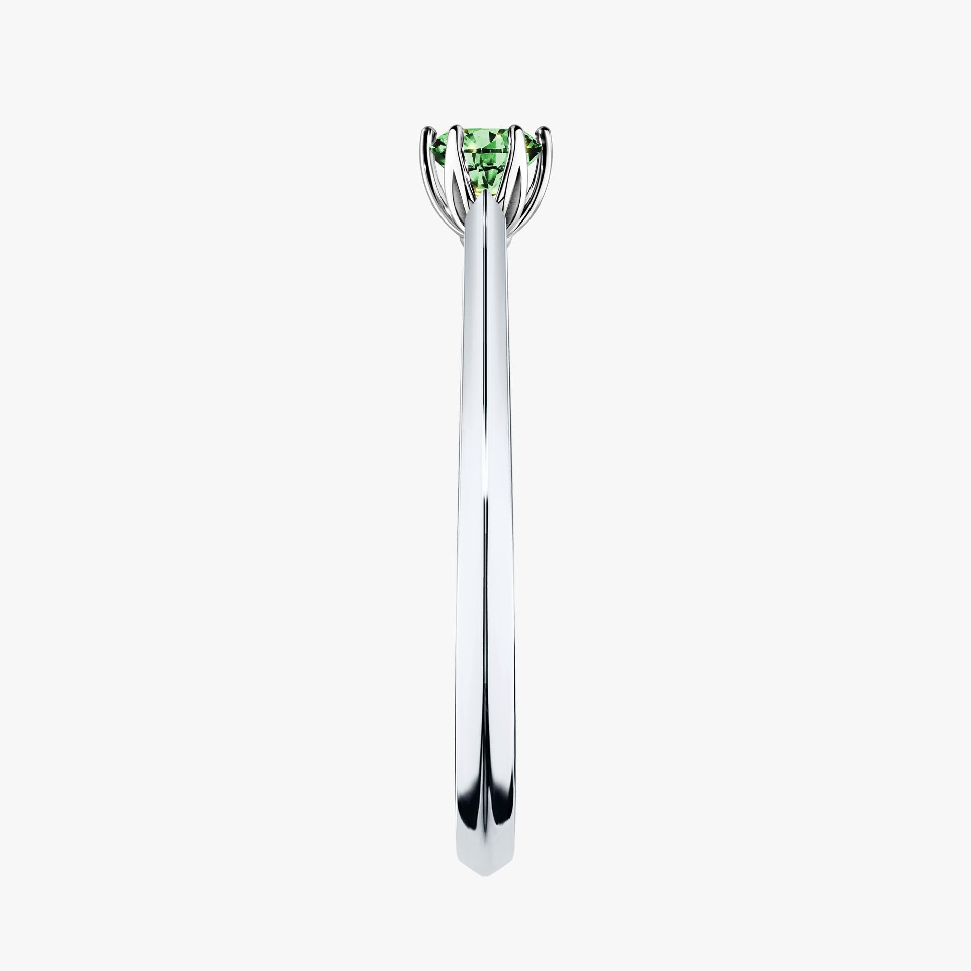Pierscionek zareczynowy z diamentem zielony_ciemny 017 CT z bialego zlota my daisy 03