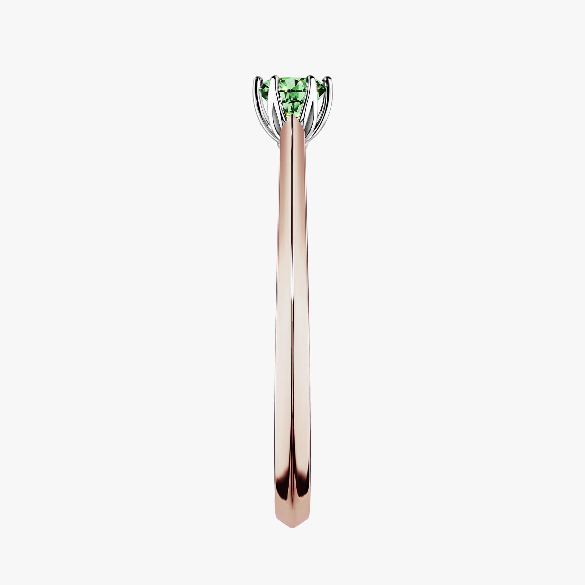 Pierscionek zareczynowy z diamentem zielony_ciemny 017 CT z rozowego zlota my daisy 03