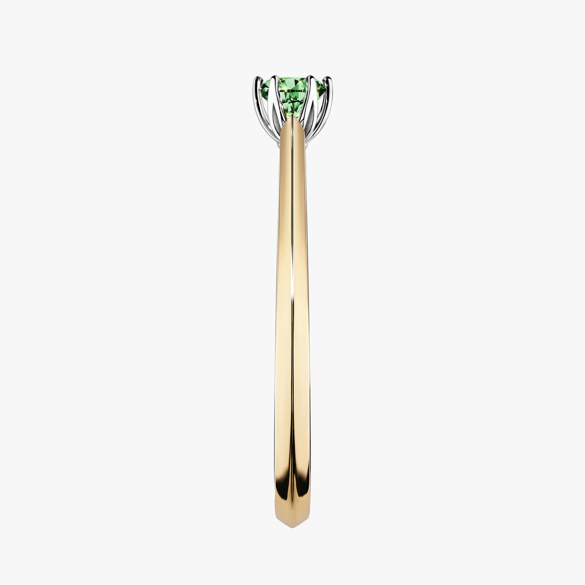 Pierscionek zareczynowy z diamentem zielony_ciemny 017 CT z zoltego zlota my daisy 03