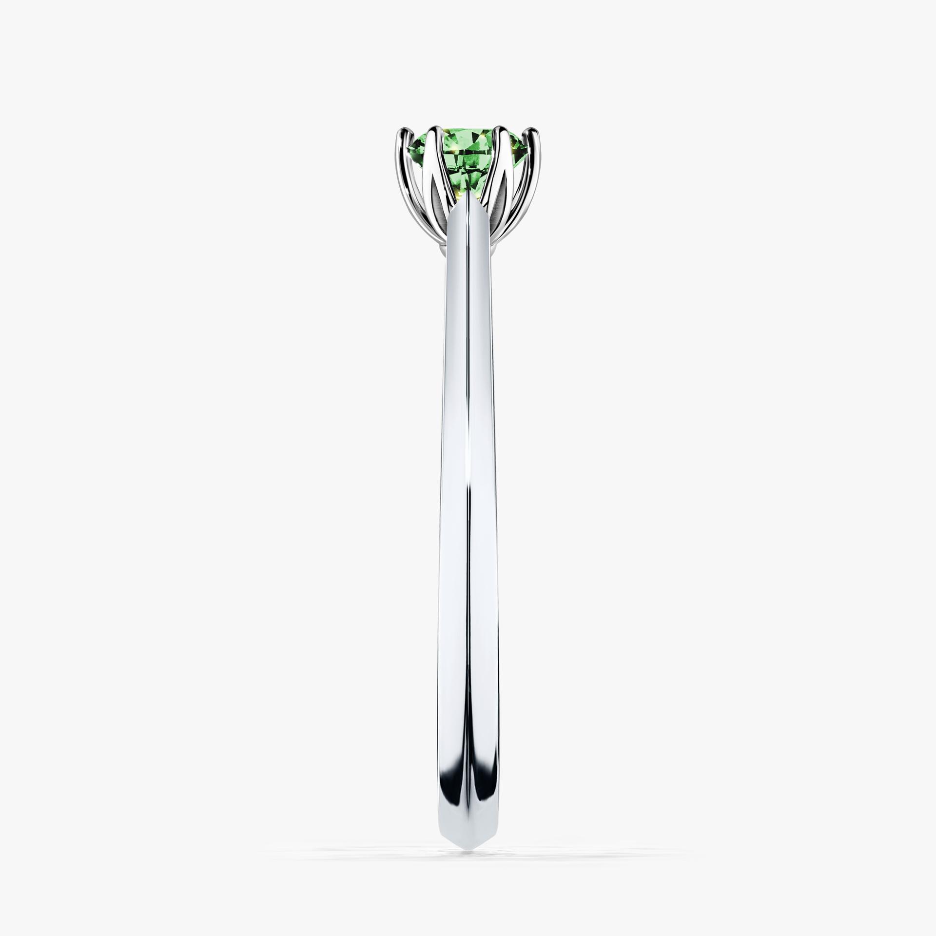 Pierscionek zareczynowy z diamentem zielony_ciemny 025 CT z bialego zlota my daisy 03