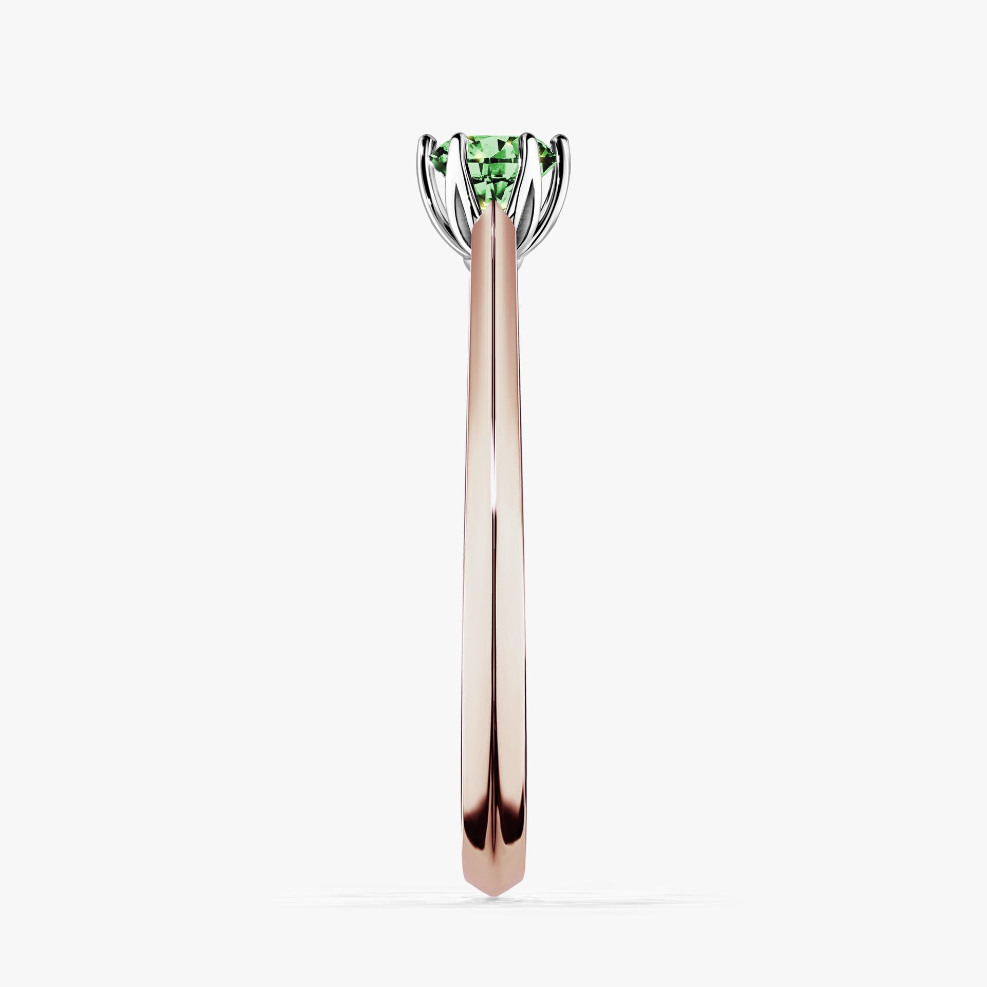 Pierscionek zareczynowy z diamentem zielony_ciemny 025 CT z rozowego zlota my daisy 03
