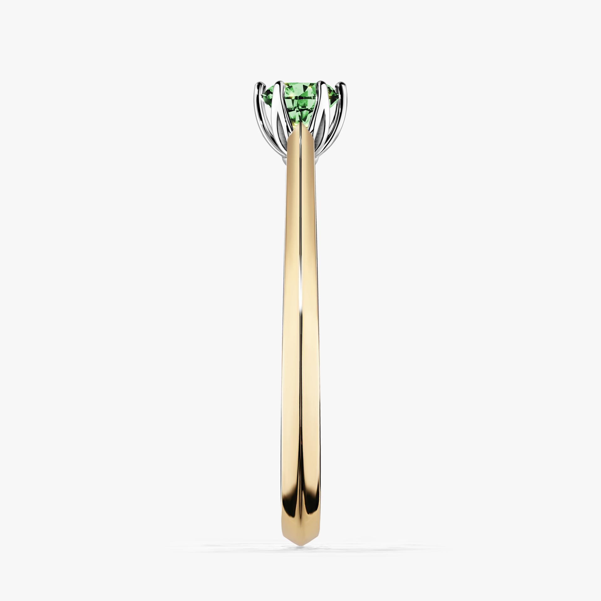 Pierscionek zareczynowy z diamentem zielony_ciemny 025 CT z zoltego zlota my daisy 03