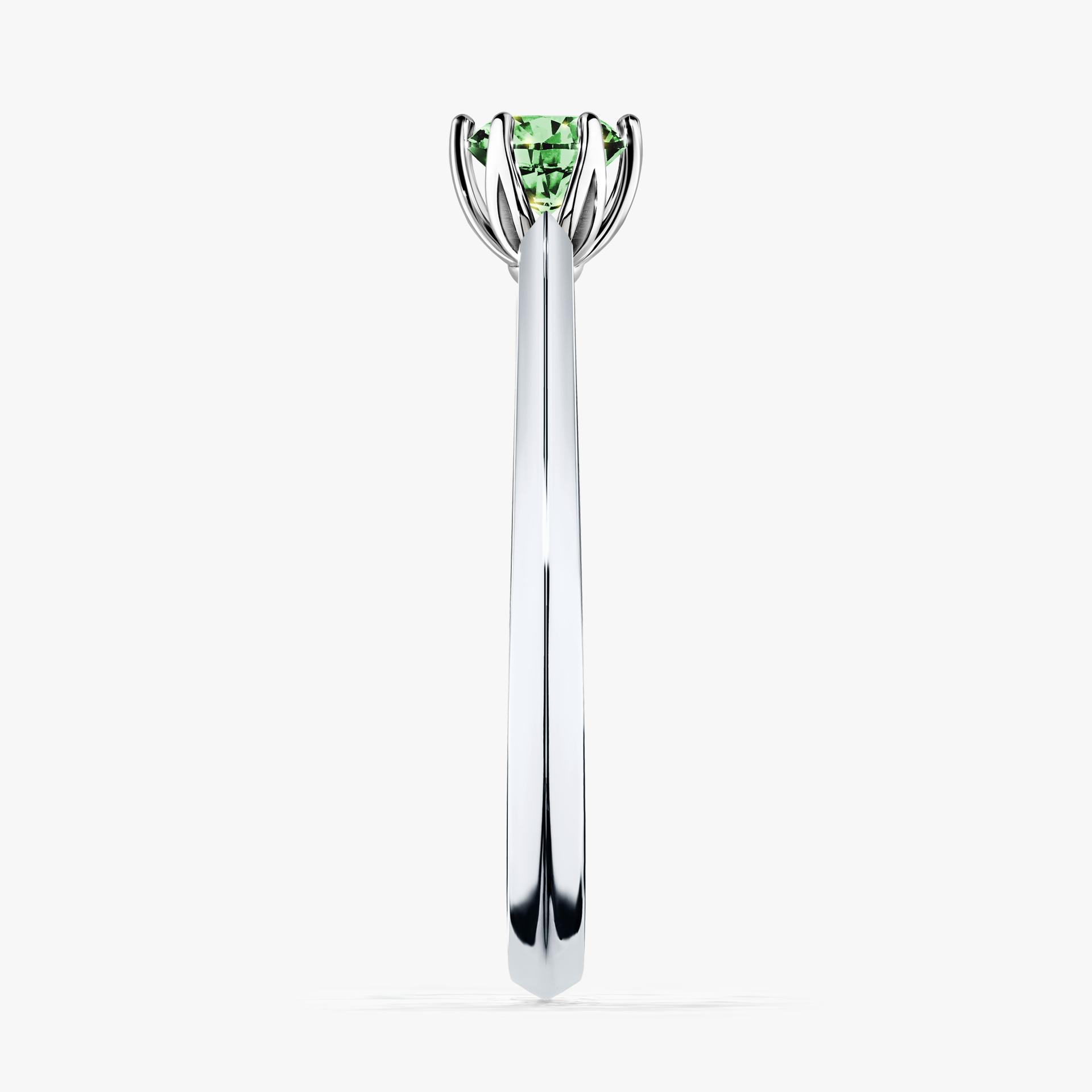 Pierscionek zareczynowy z diamentem zielony_ciemny 030 CT z bialego zlota my daisy 03