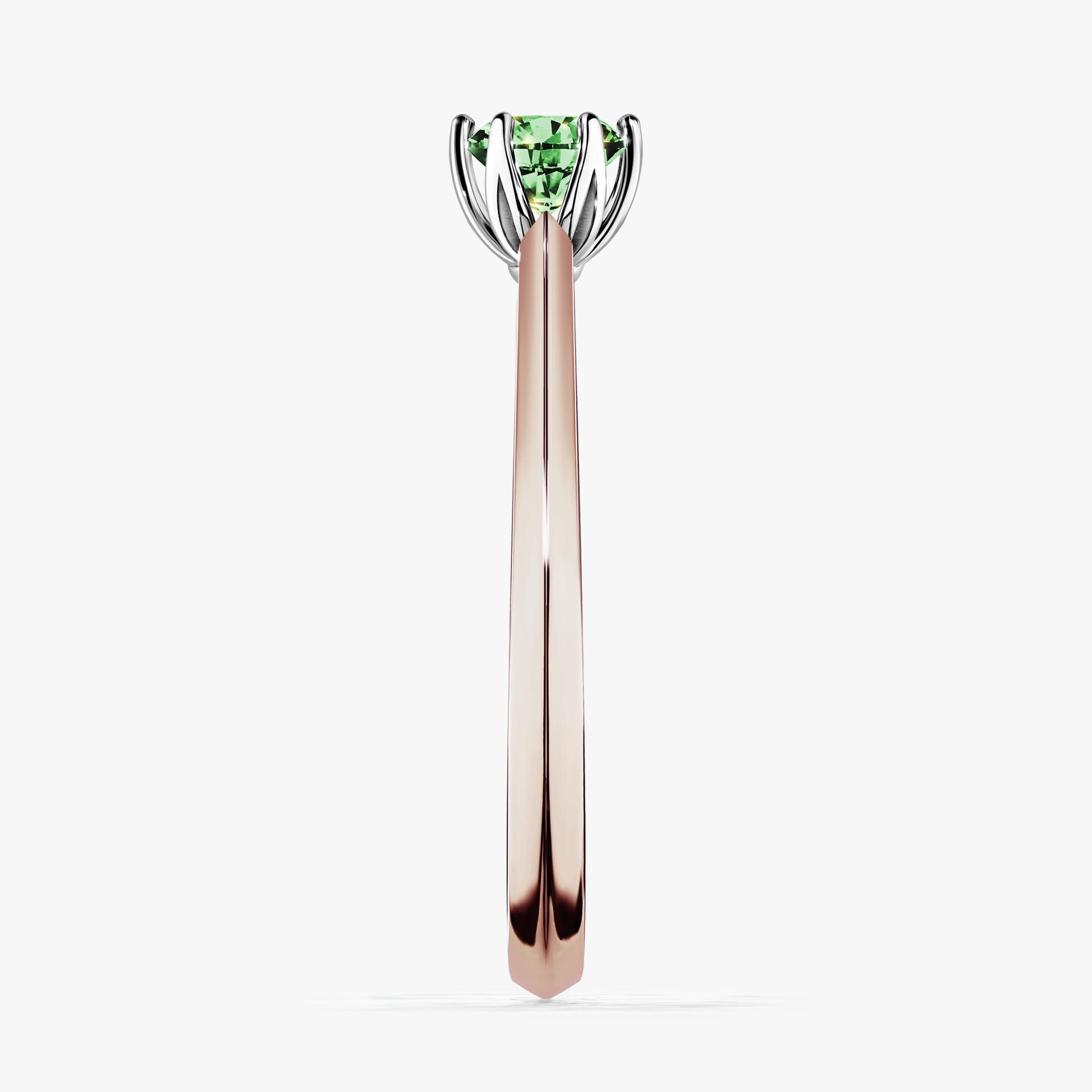 Pierscionek zareczynowy z diamentem zielony_ciemny 030 CT z rozowego zlota my daisy 03