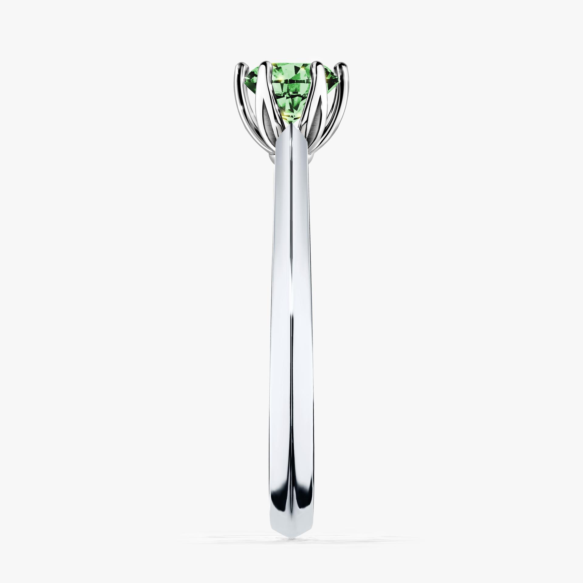 Pierscionek zareczynowy z diamentem zielony_ciemny 050 CT z bialego zlota my daisy 03