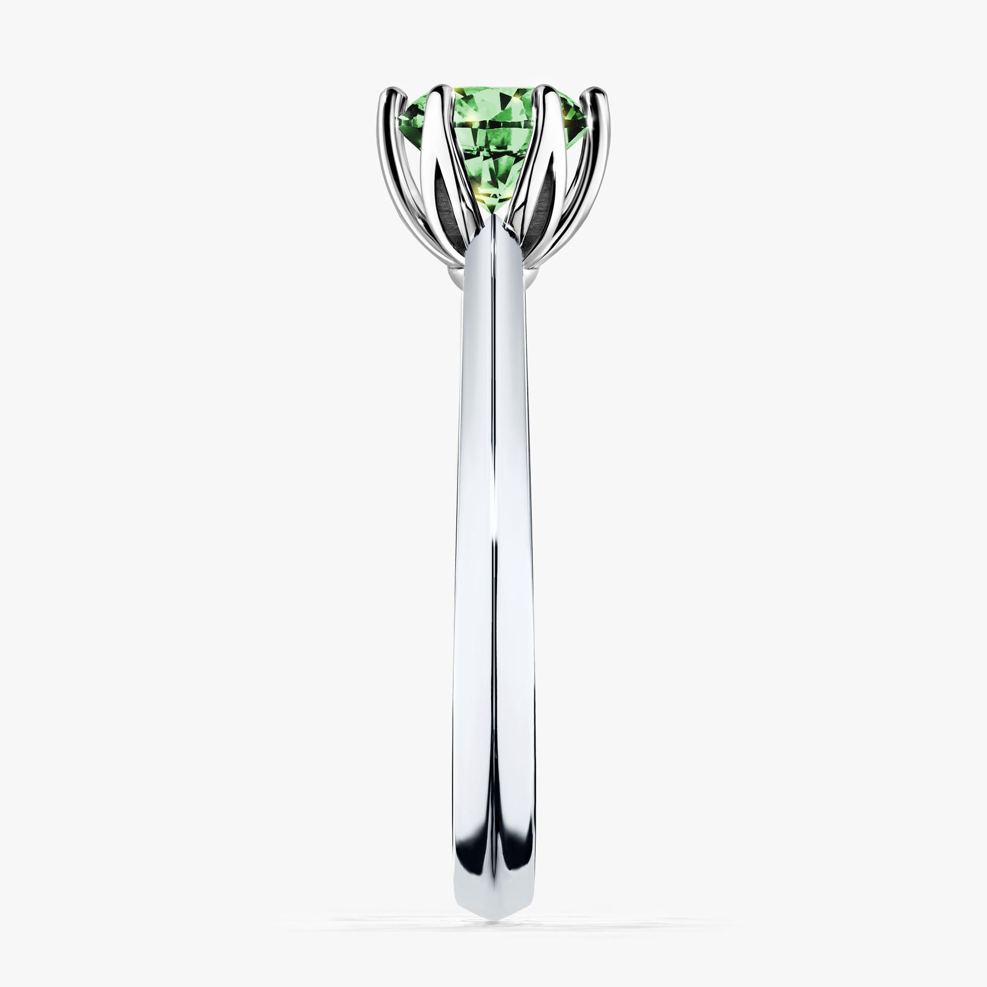 Pierscionek zareczynowy z diamentem zielony_ciemny 080 CT z bialego zlota my daisy 03