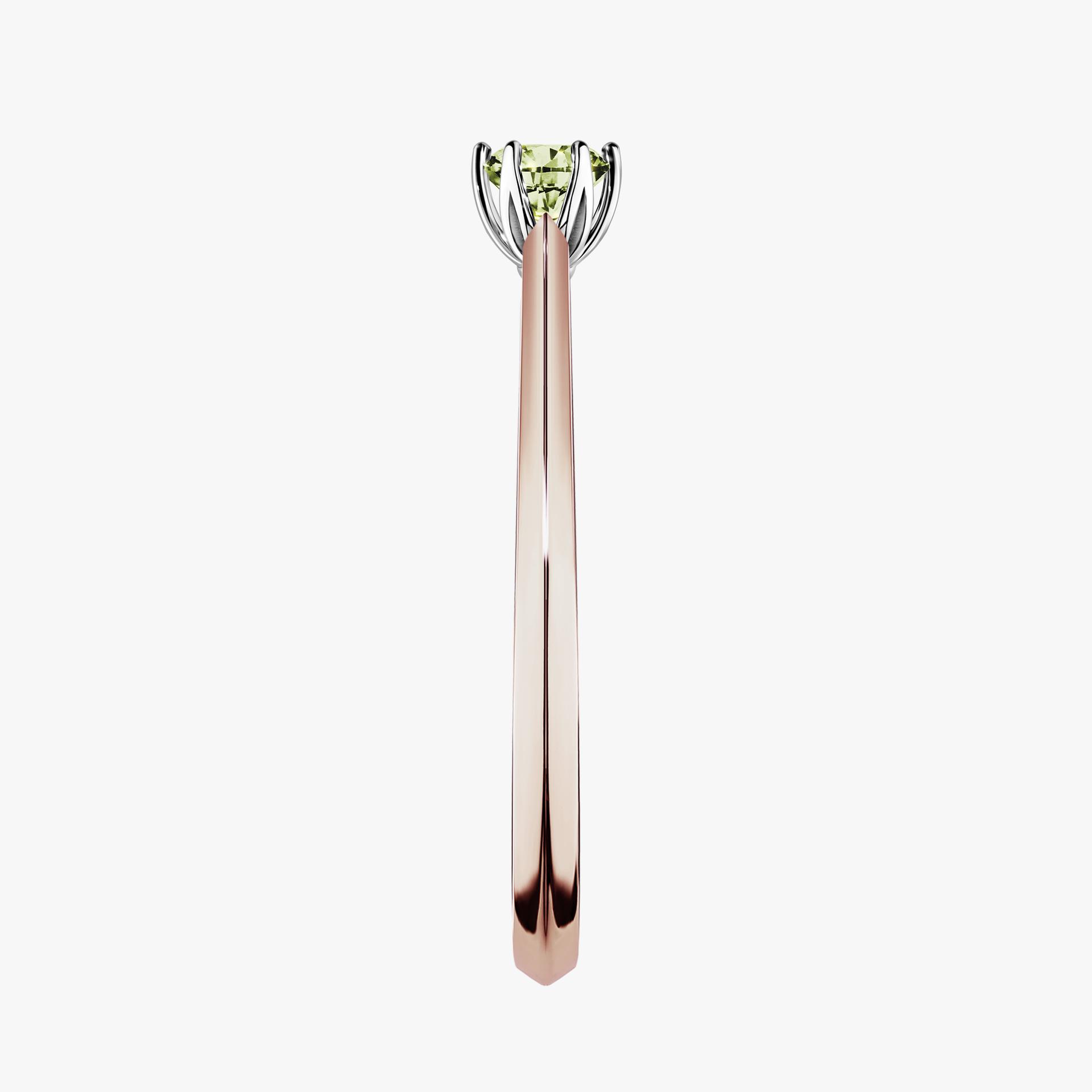 Pierscionek zareczynowy z diamentem zielony_jasny 017 CT z rozowego zlota my daisy 03