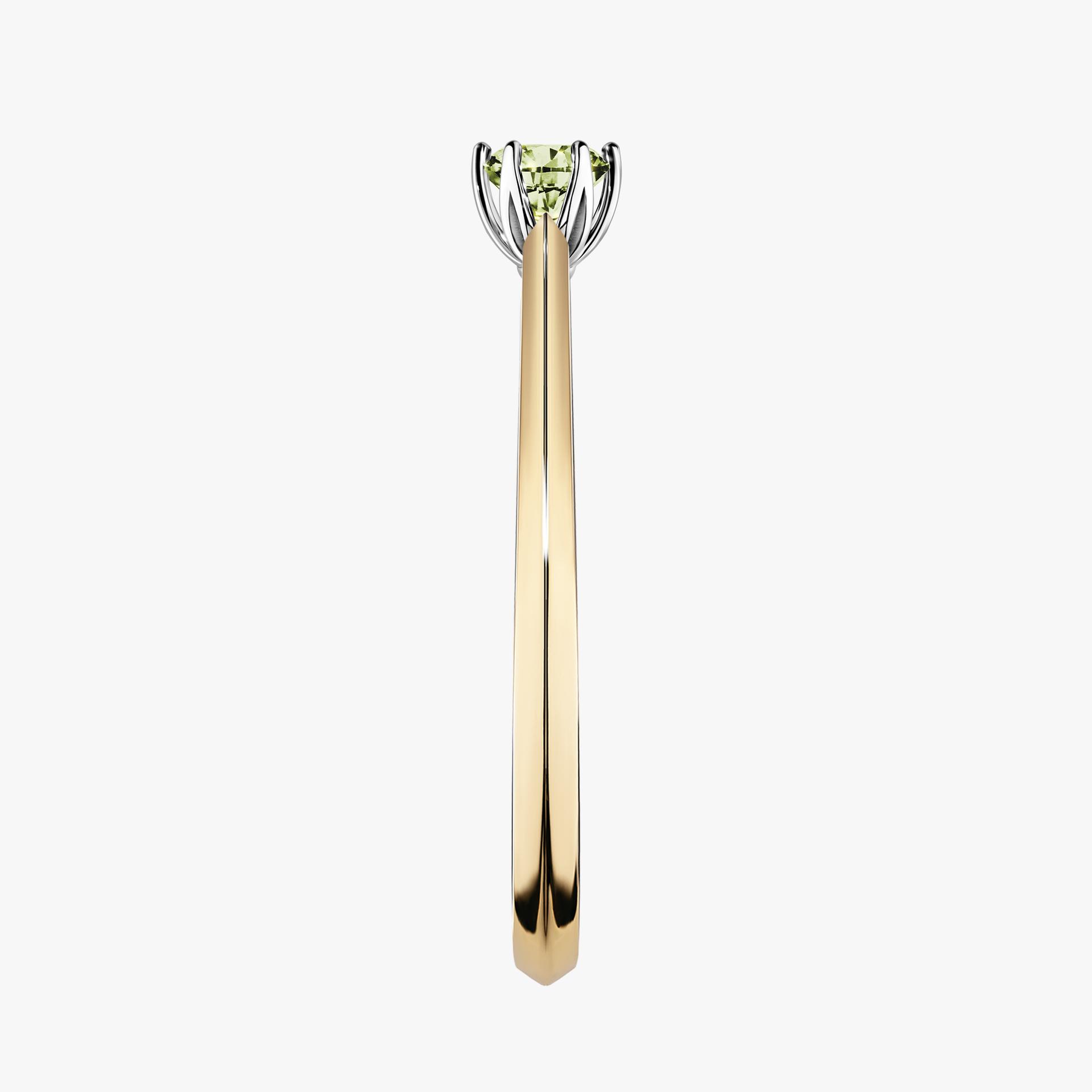 Pierscionek zareczynowy z diamentem zielony_jasny 017 CT z zoltego zlota my daisy 03