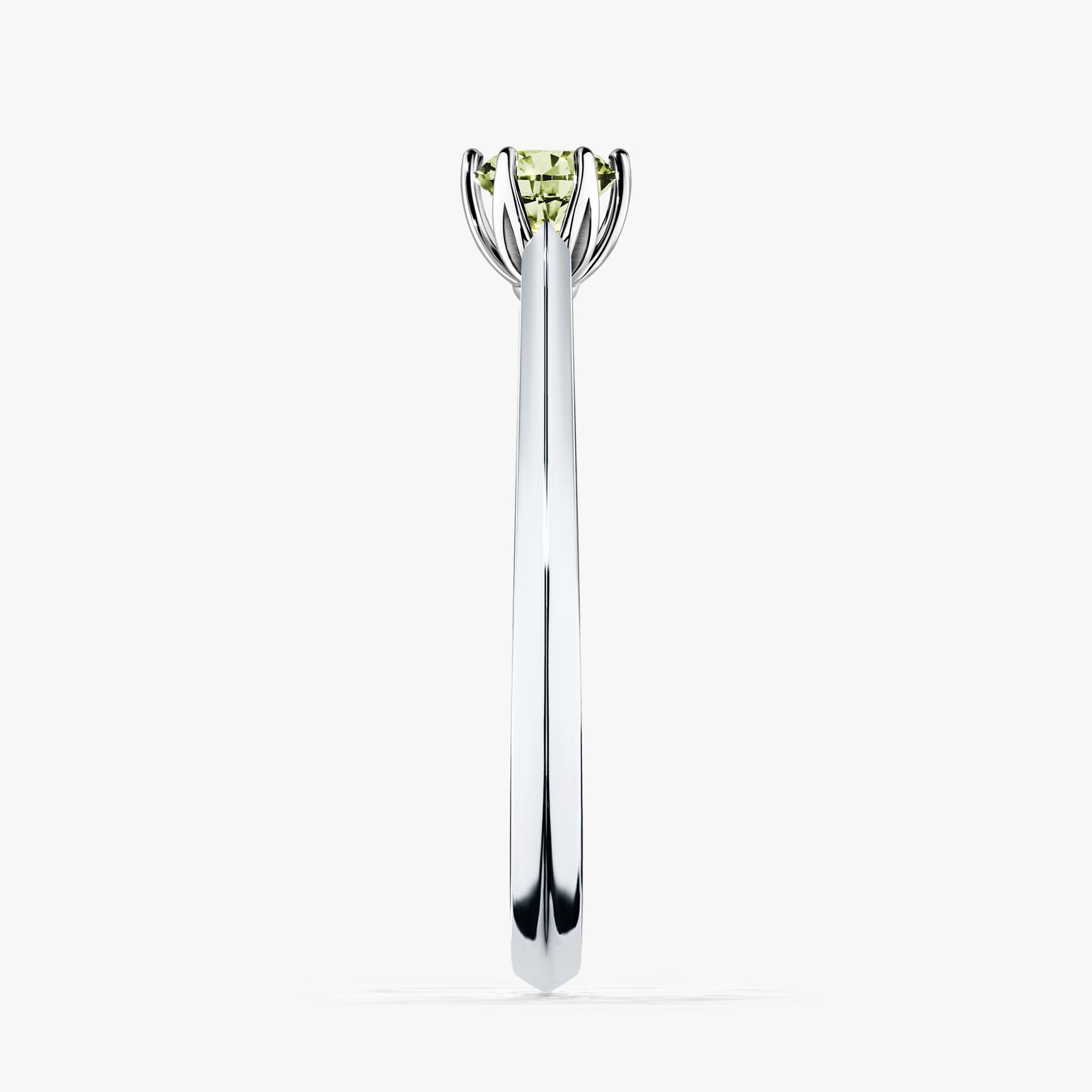 Pierscionek zareczynowy z diamentem zielony_jasny 025 CT z bialego zlota my daisy 03