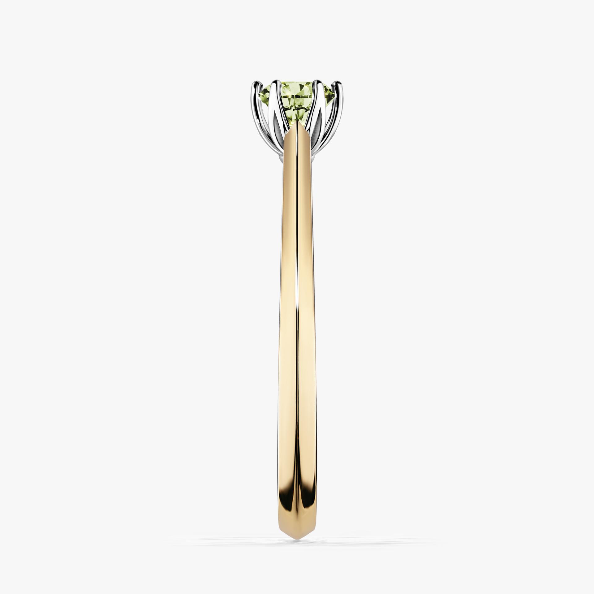Pierscionek zareczynowy z diamentem zielony_jasny 025 CT z zoltego zlota my daisy 03