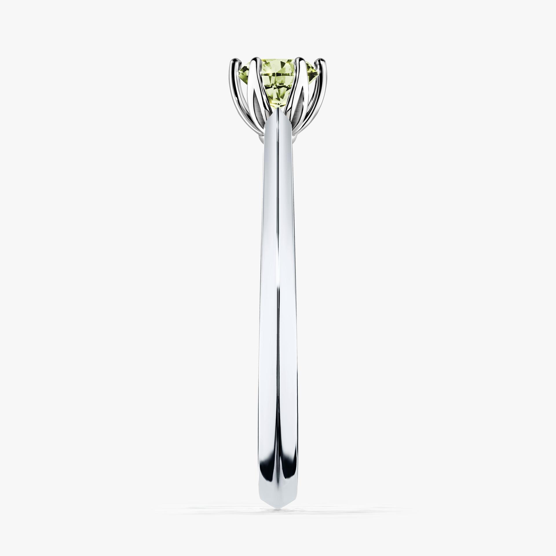 Pierscionek zareczynowy z diamentem zielony_jasny 030 CT z bialego zlota my daisy 03