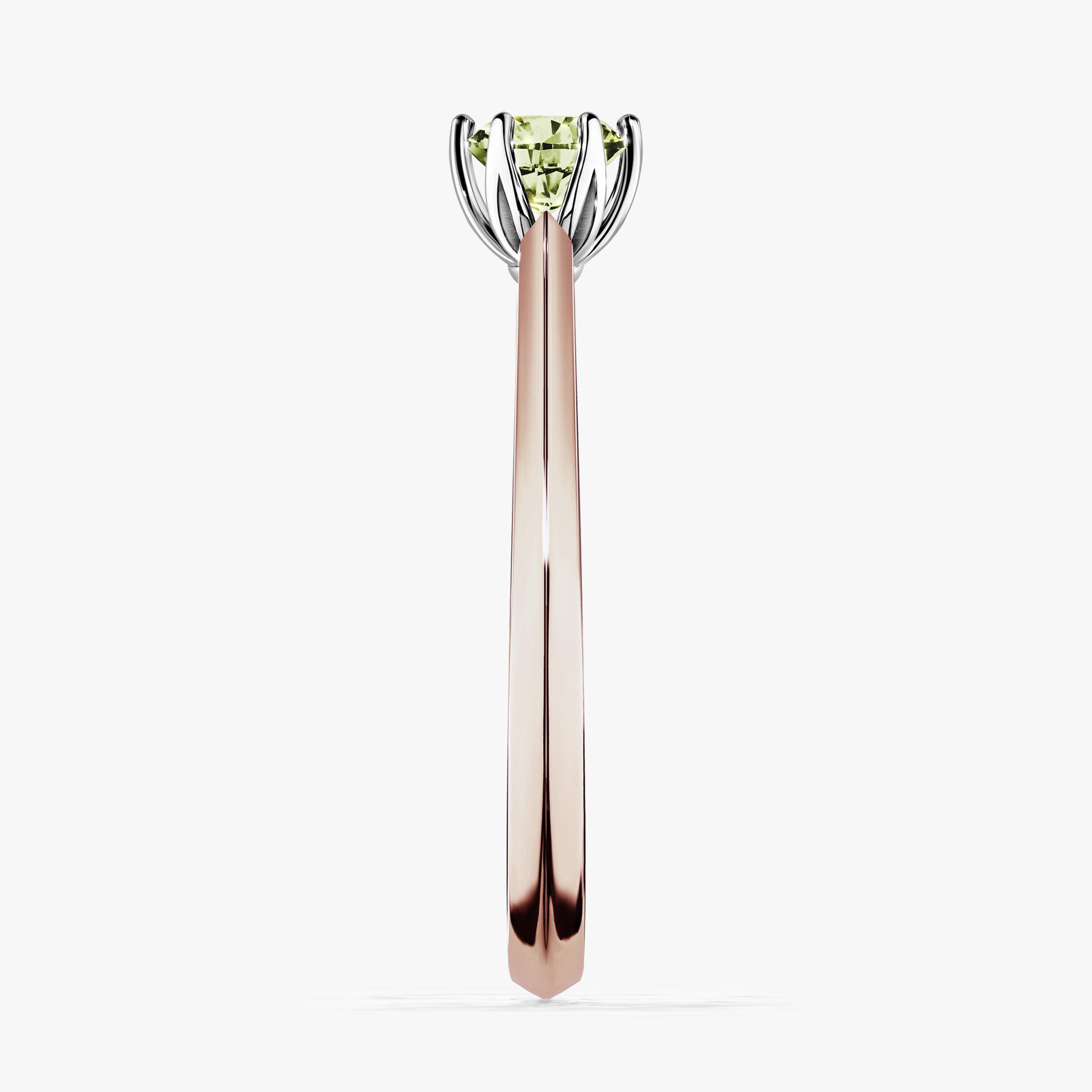 Pierscionek zareczynowy z diamentem zielony_jasny 030 CT z rozowego zlota my daisy 03
