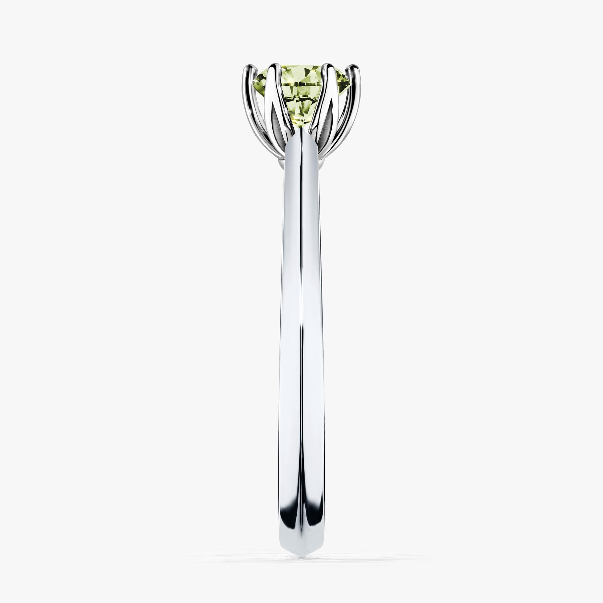 Pierscionek zareczynowy z diamentem zielony_jasny 050 CT z bialego zlota my daisy 03