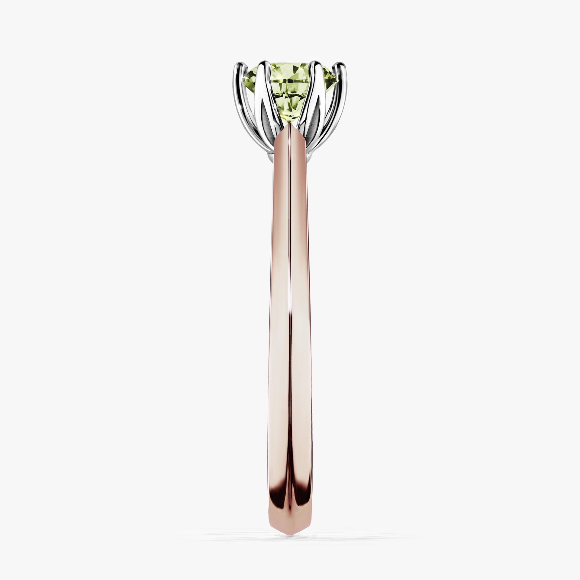 Pierscionek zareczynowy z diamentem zielony_jasny 050 CT z rozowego zlota my daisy 03