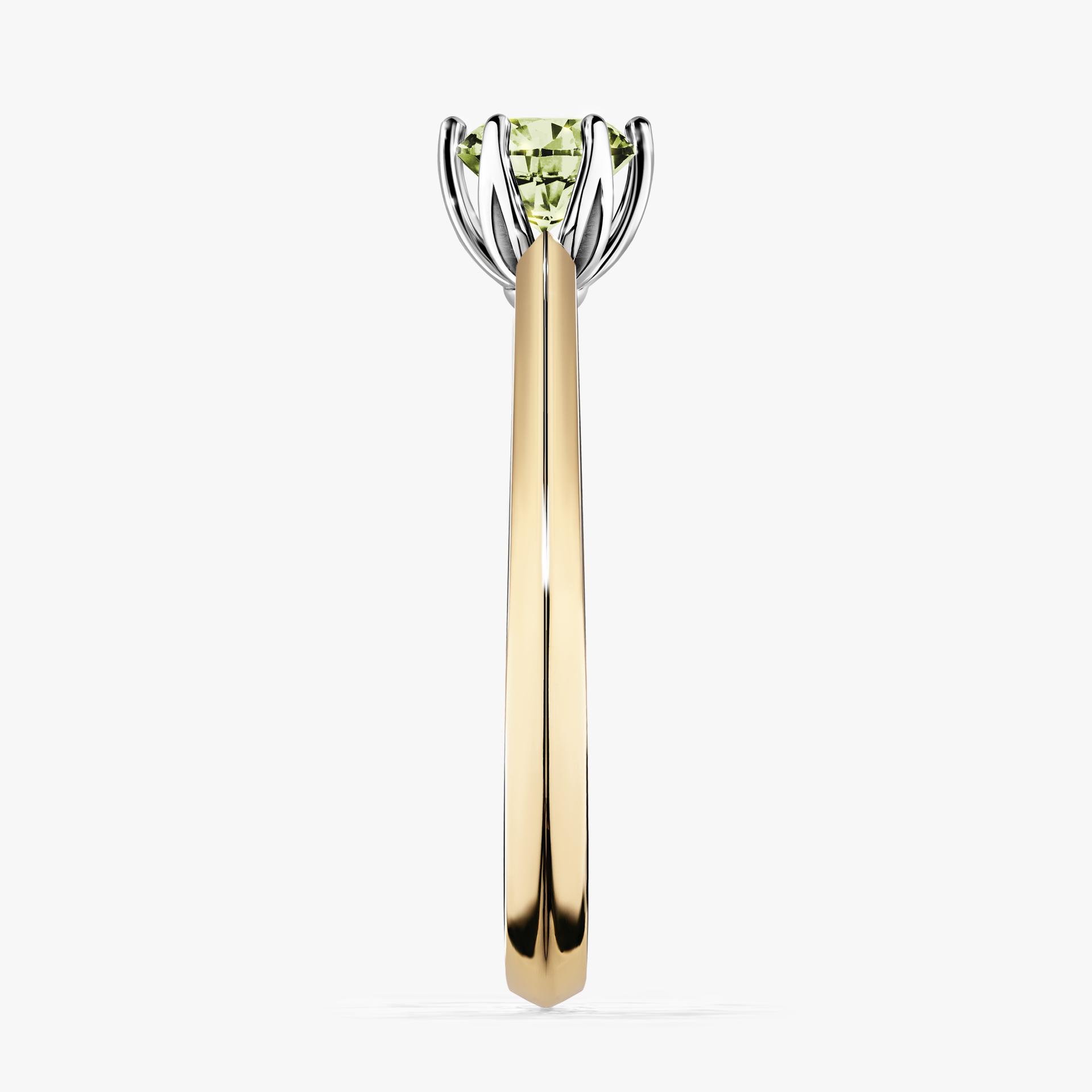 Pierscionek zareczynowy z diamentem zielony_jasny 050 CT z zoltego zlota my daisy 03