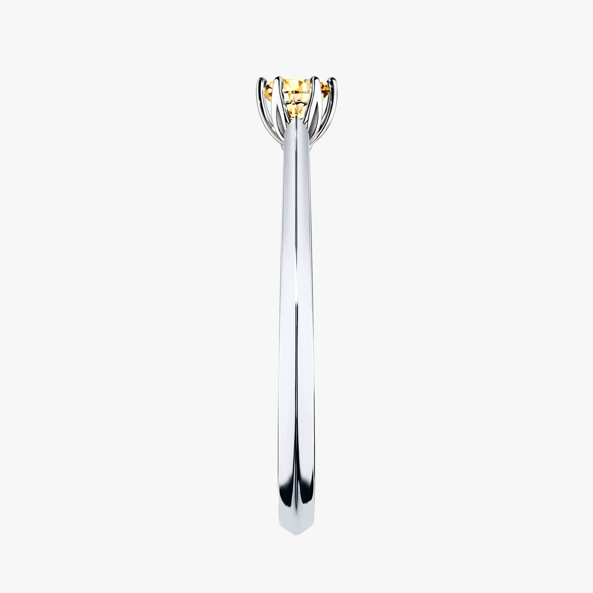 Pierscionek zareczynowy z diamentem zolty 017 CT z bialego zlota my daisy 03