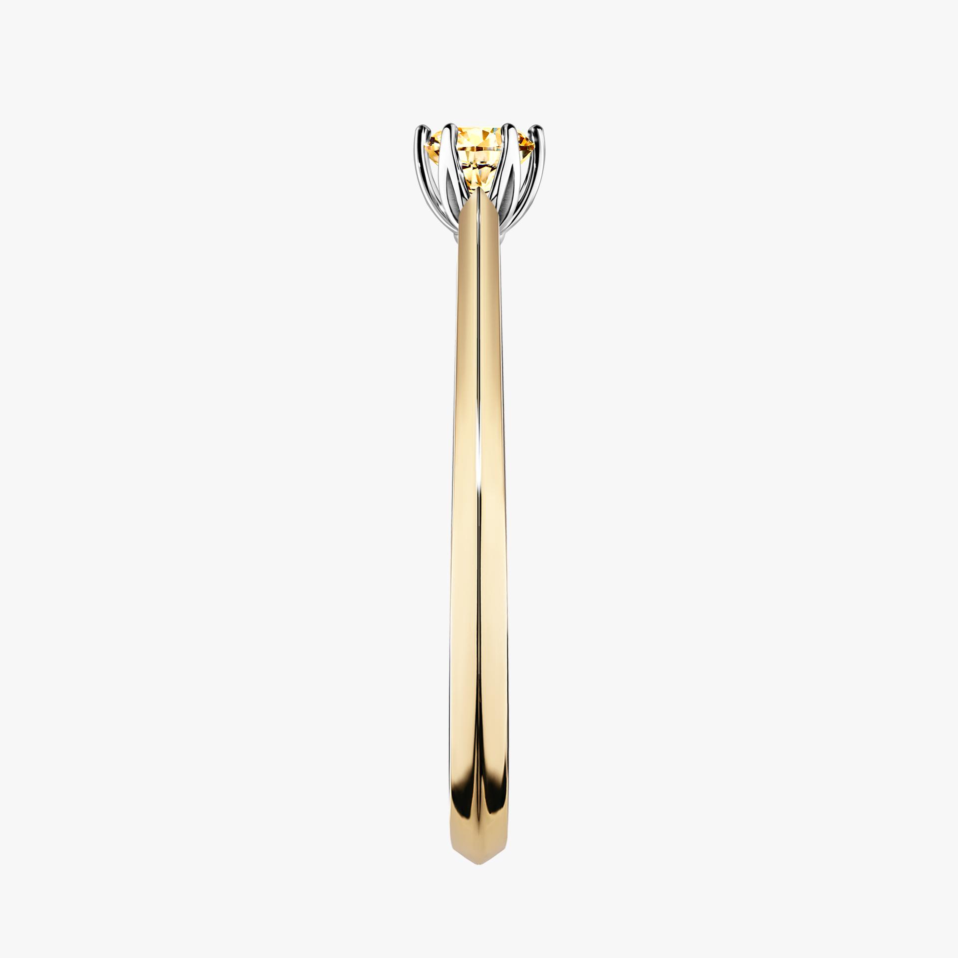 Pierscionek zareczynowy z diamentem zolty 017 CT z zoltego zlota my daisy 03