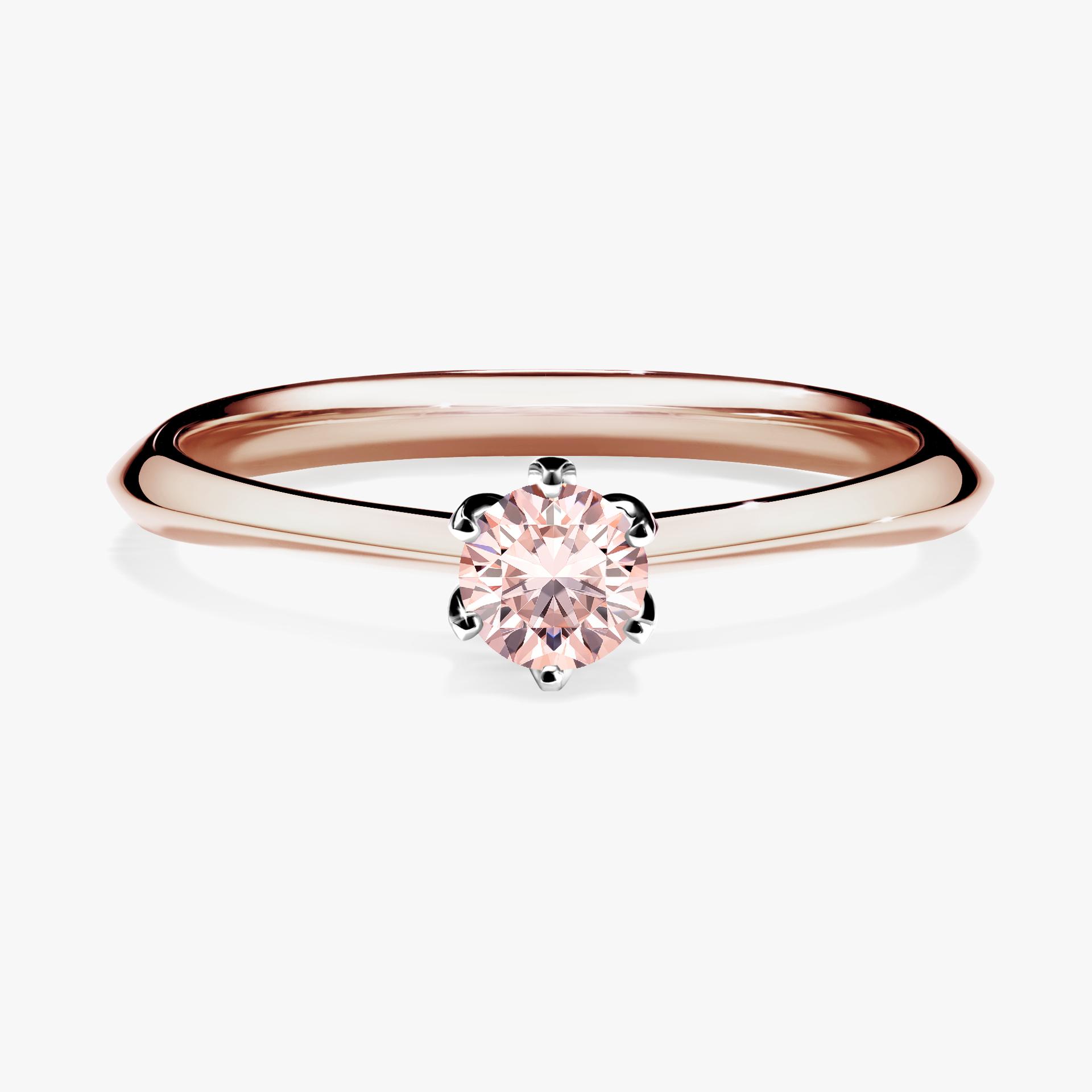 Pierścionek zaręczynowy My Daisy z różowego złota z morganitem 0,25ct
