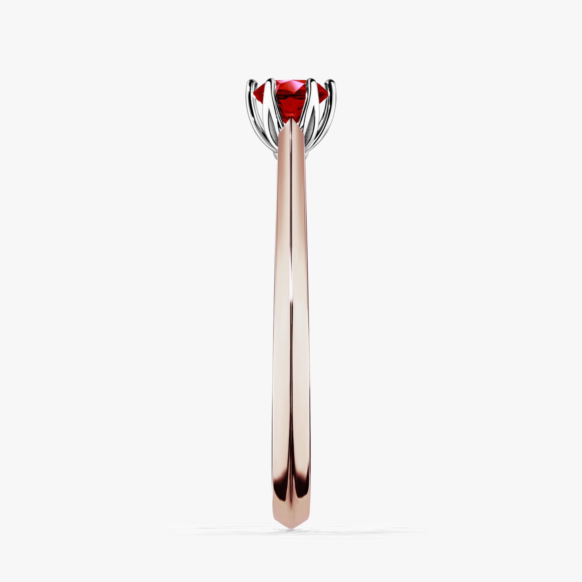 Pierscionek zareczynowy z rubinem 025 CT z rozowego zlota my daisy 03
