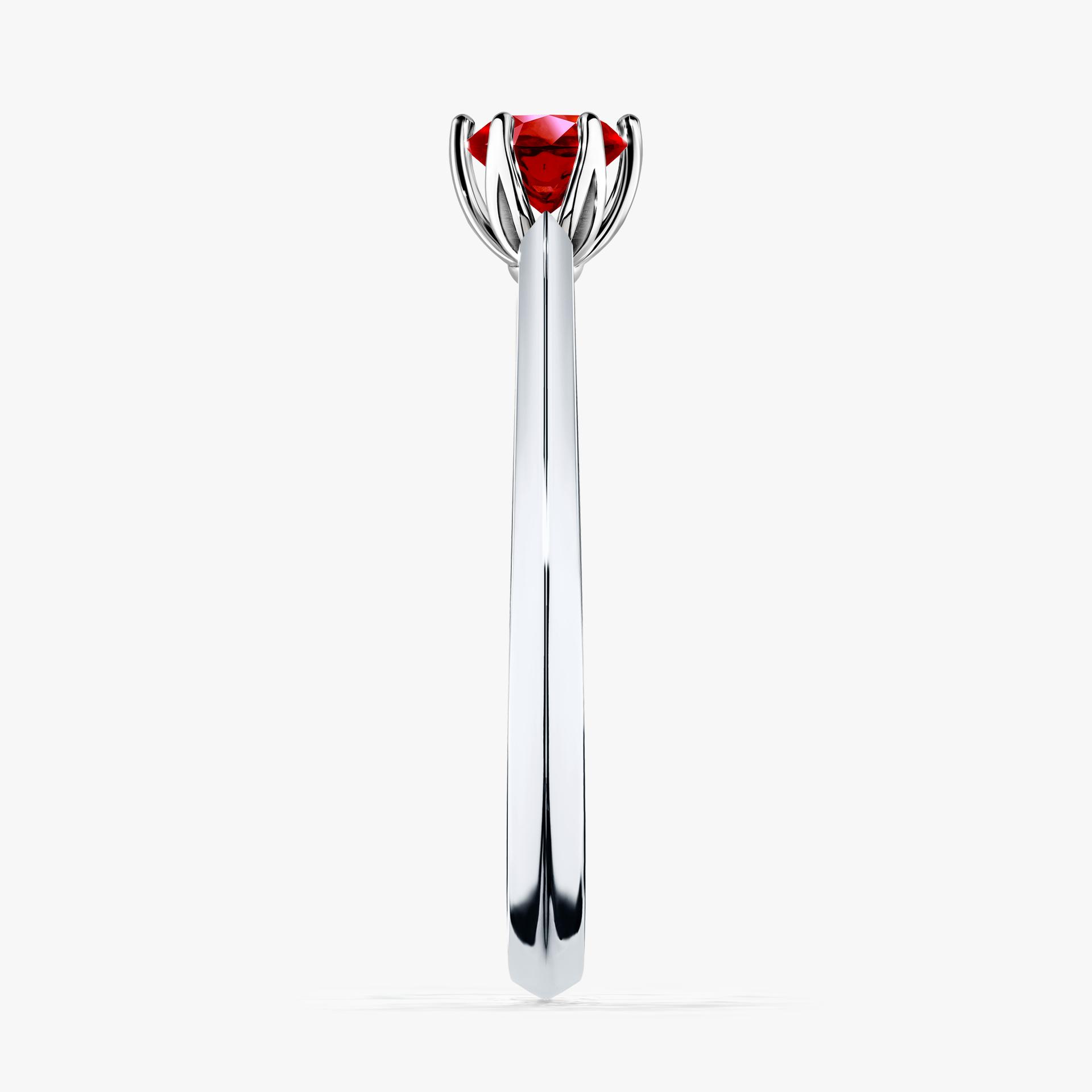 Pierscionek zareczynowy z rubinem 030 CT z bialego zlota my daisy 03