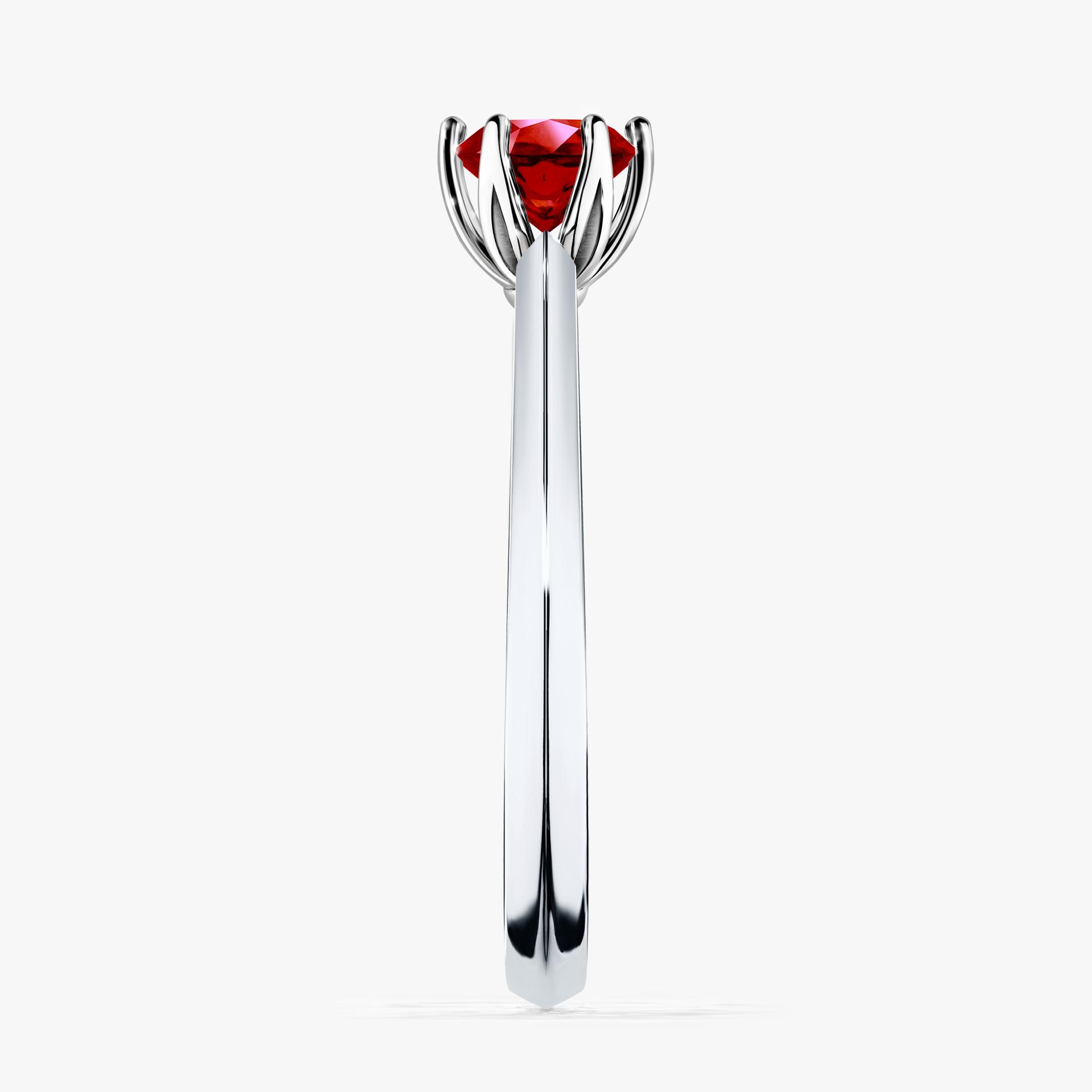 Pierscionek zareczynowy z rubinem 050 CT z bialego zlota my daisy 03