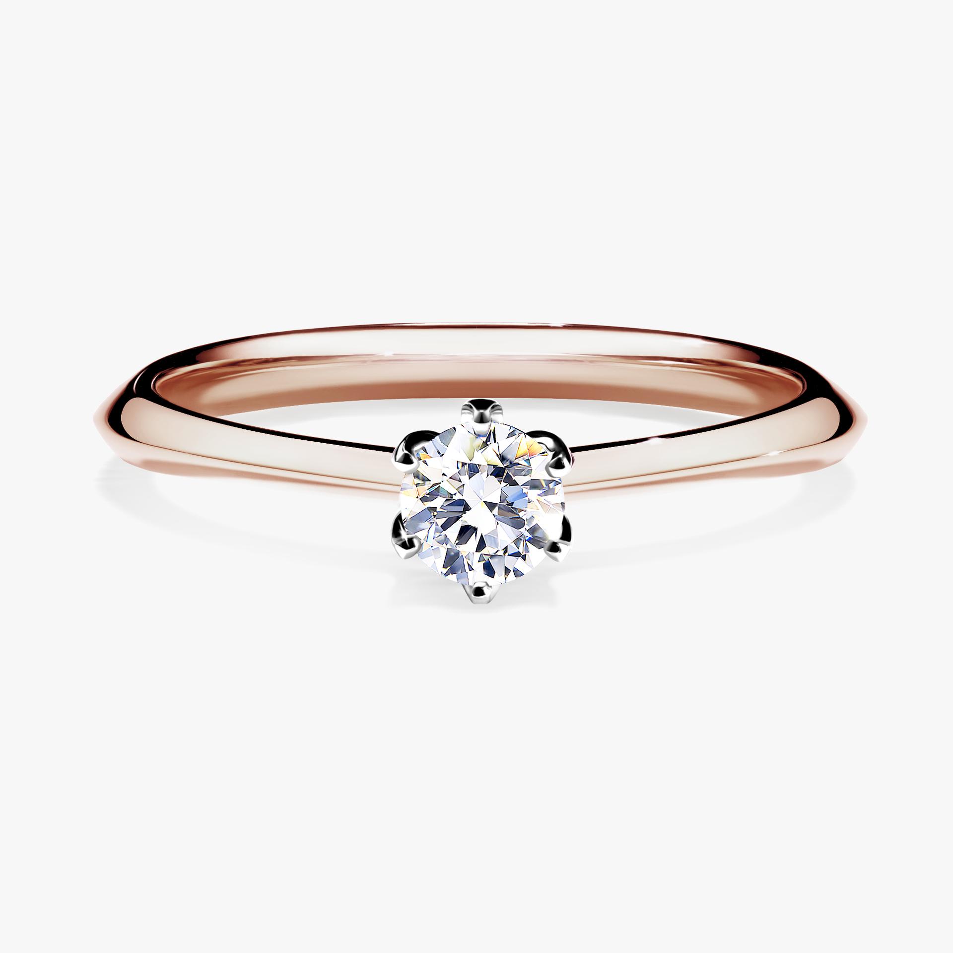 Pierscionek zareczynowy z szafirem bialym 025 CT z rozowego zlota my daisy 01