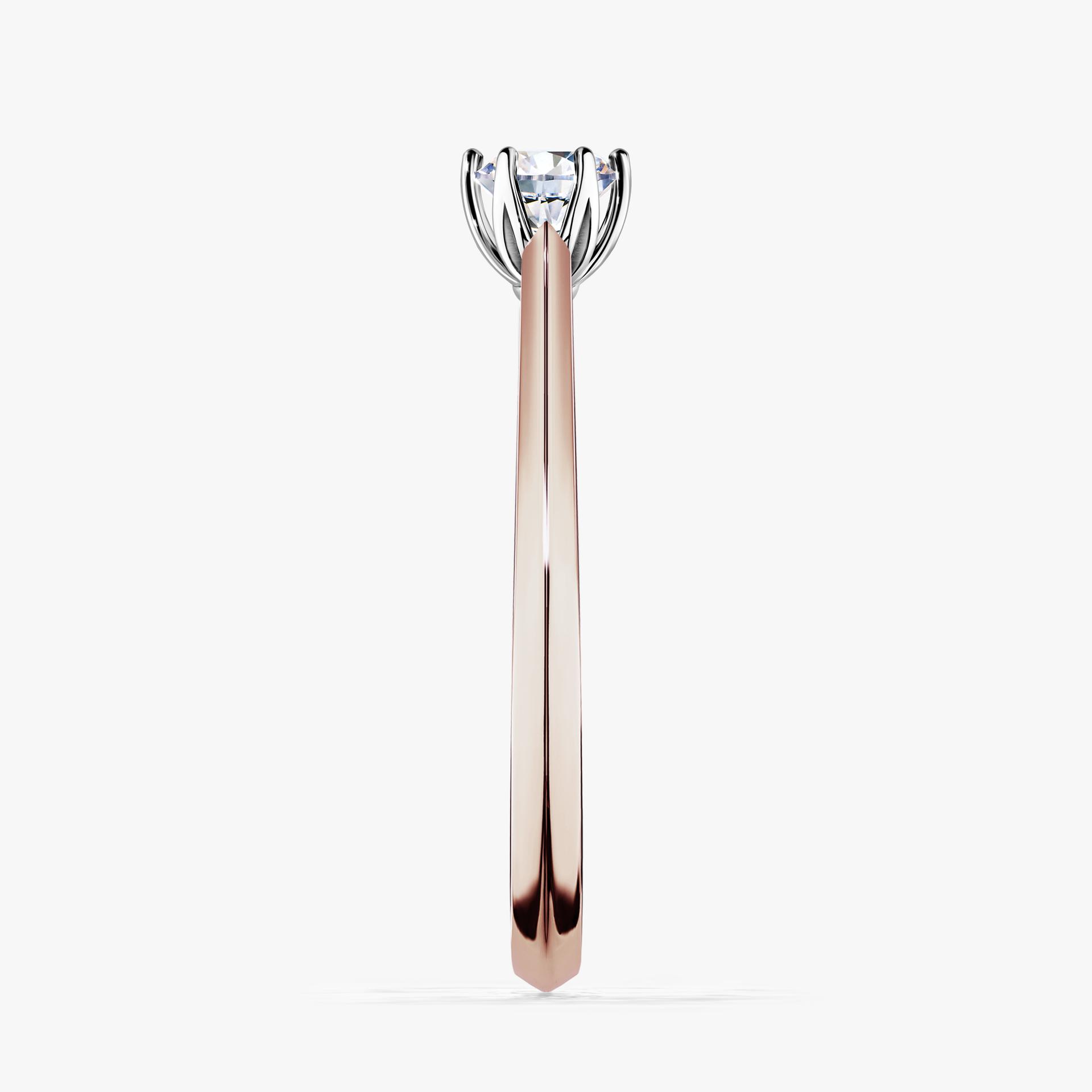 Pierscionek zareczynowy z szafirem bialym 025 CT z rozowego zlota my daisy 03