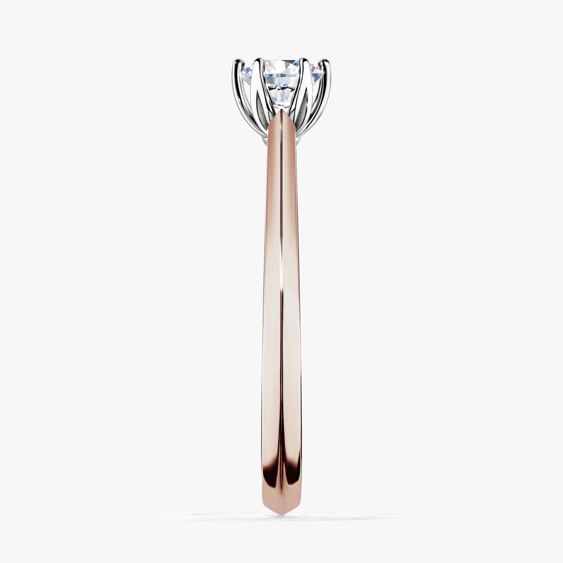 Pierscionek zareczynowy z szafirem bialym 030 CT z rozowego zlota my daisy 03
