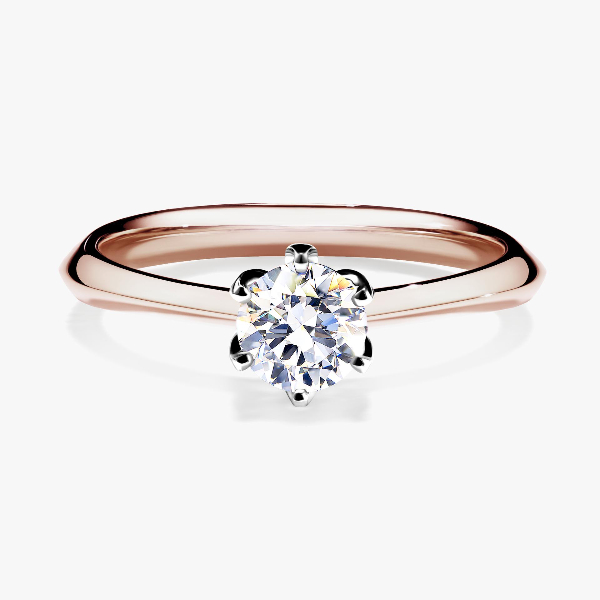 Pierscionek zareczynowy z szafirem bialym 050 CT z rozowego zlota my daisy 01