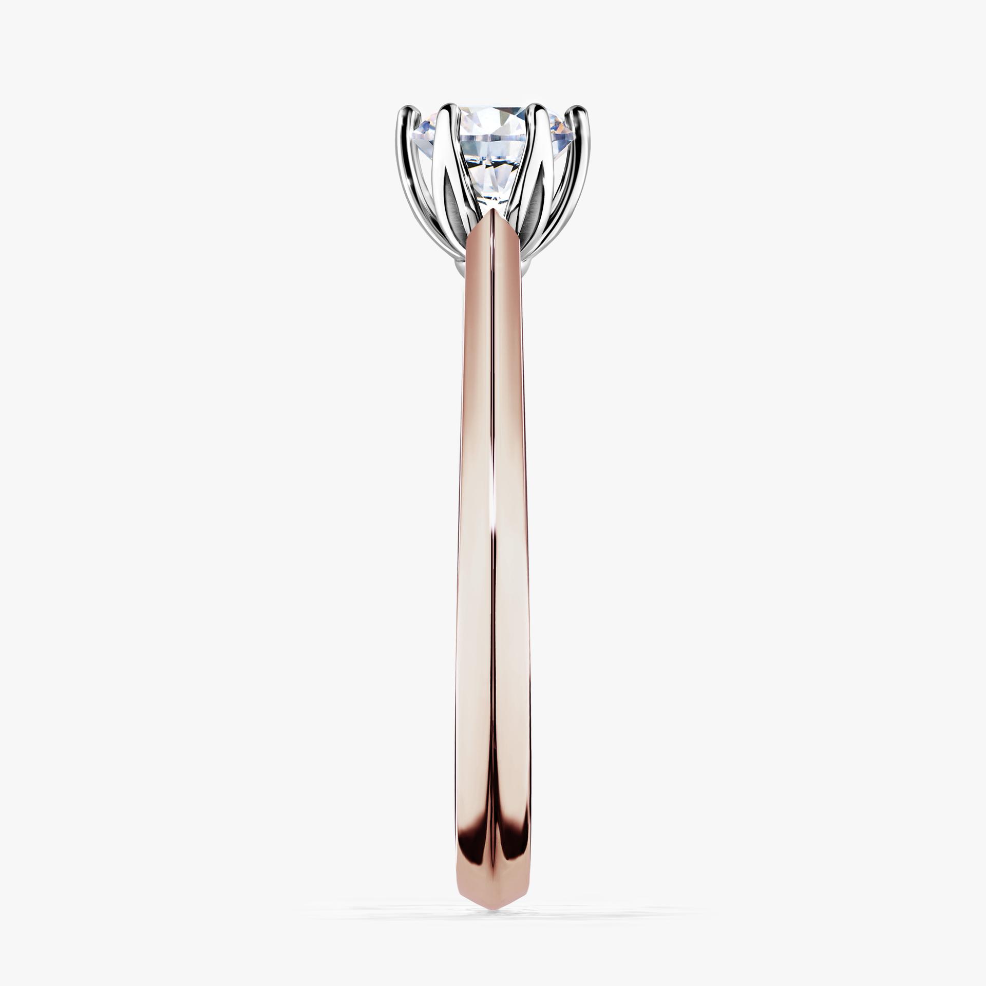 Pierscionek zareczynowy z szafirem bialym 050 CT z rozowego zlota my daisy 03