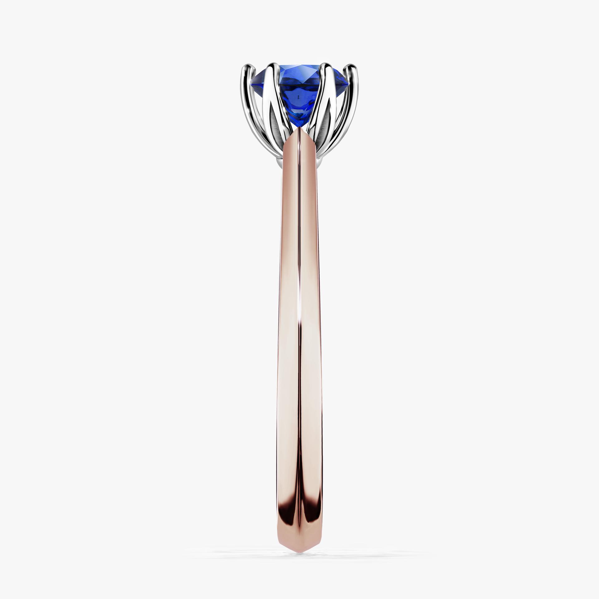 Pierscionek zareczynowy z szafirem niebieskim 050 CT z rozowego zlota my daisy 03