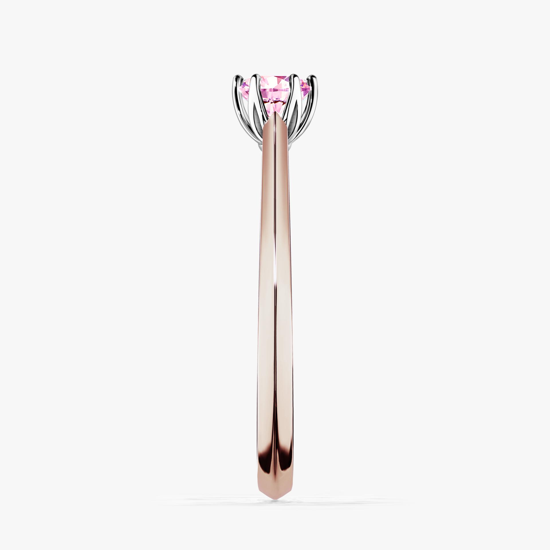 Pierscionek zareczynowy z szafirem rozowym 025 CT z rozowego zlota my daisy 03