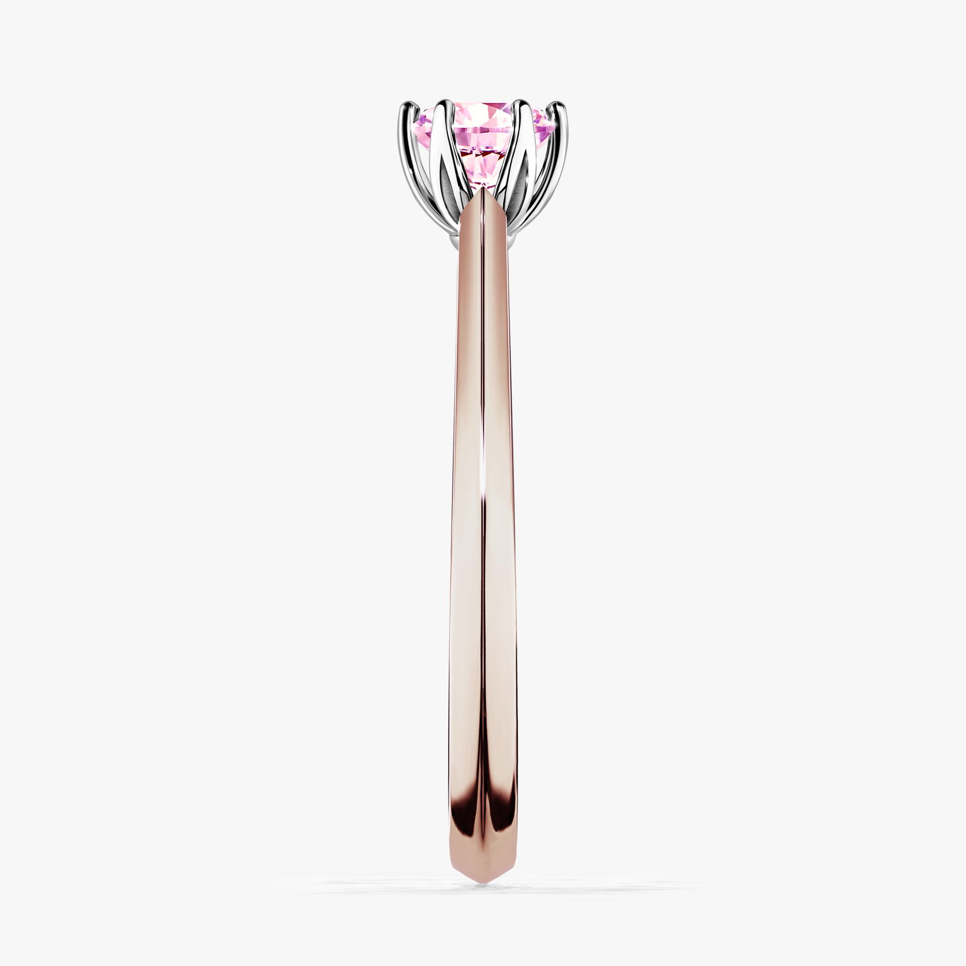 Pierscionek zareczynowy z szafirem rozowym 030 CT z rozowego zlota my daisy 03