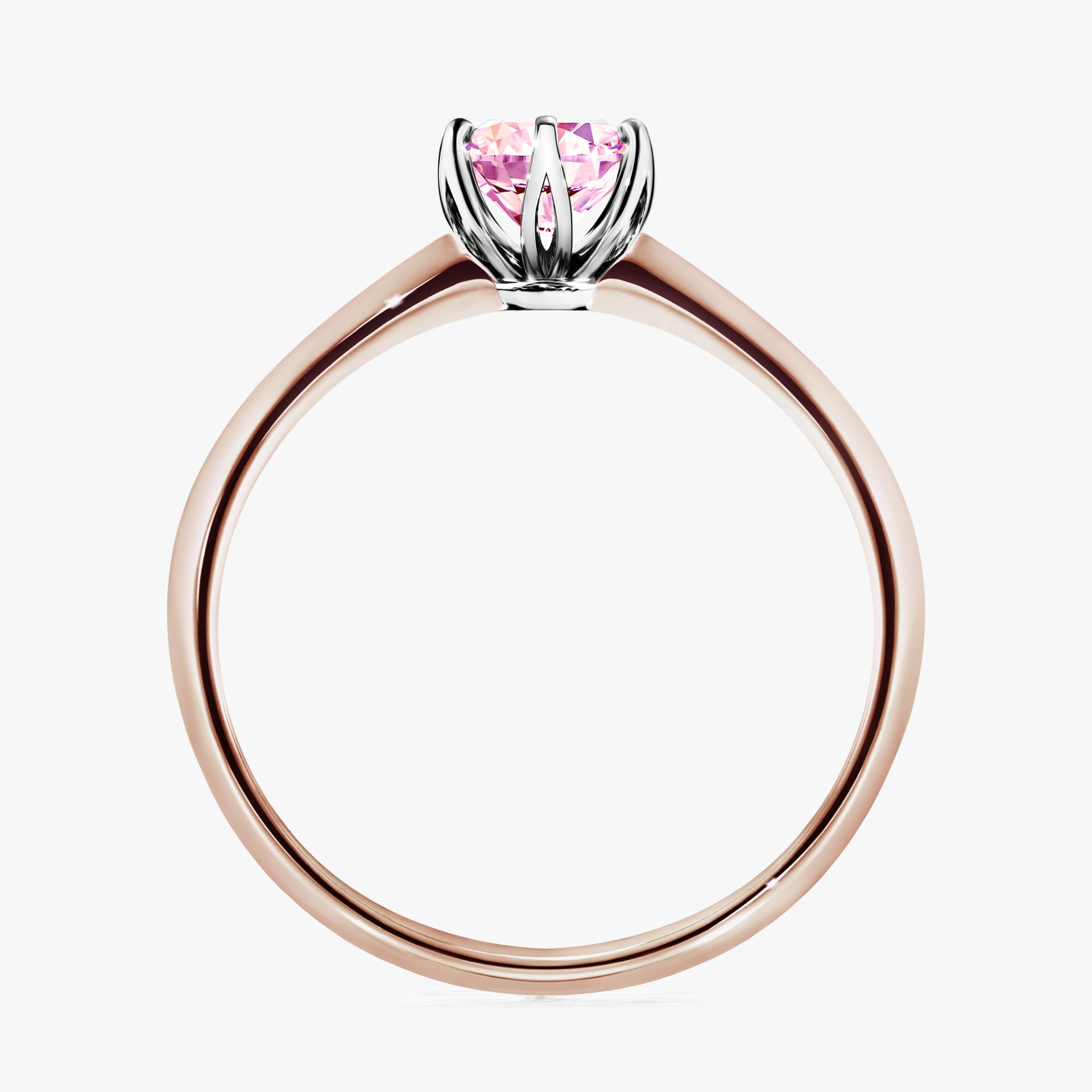 Pierscionek zareczynowy z szafirem rozowym 050 CT z rozowego zlota my daisy 02