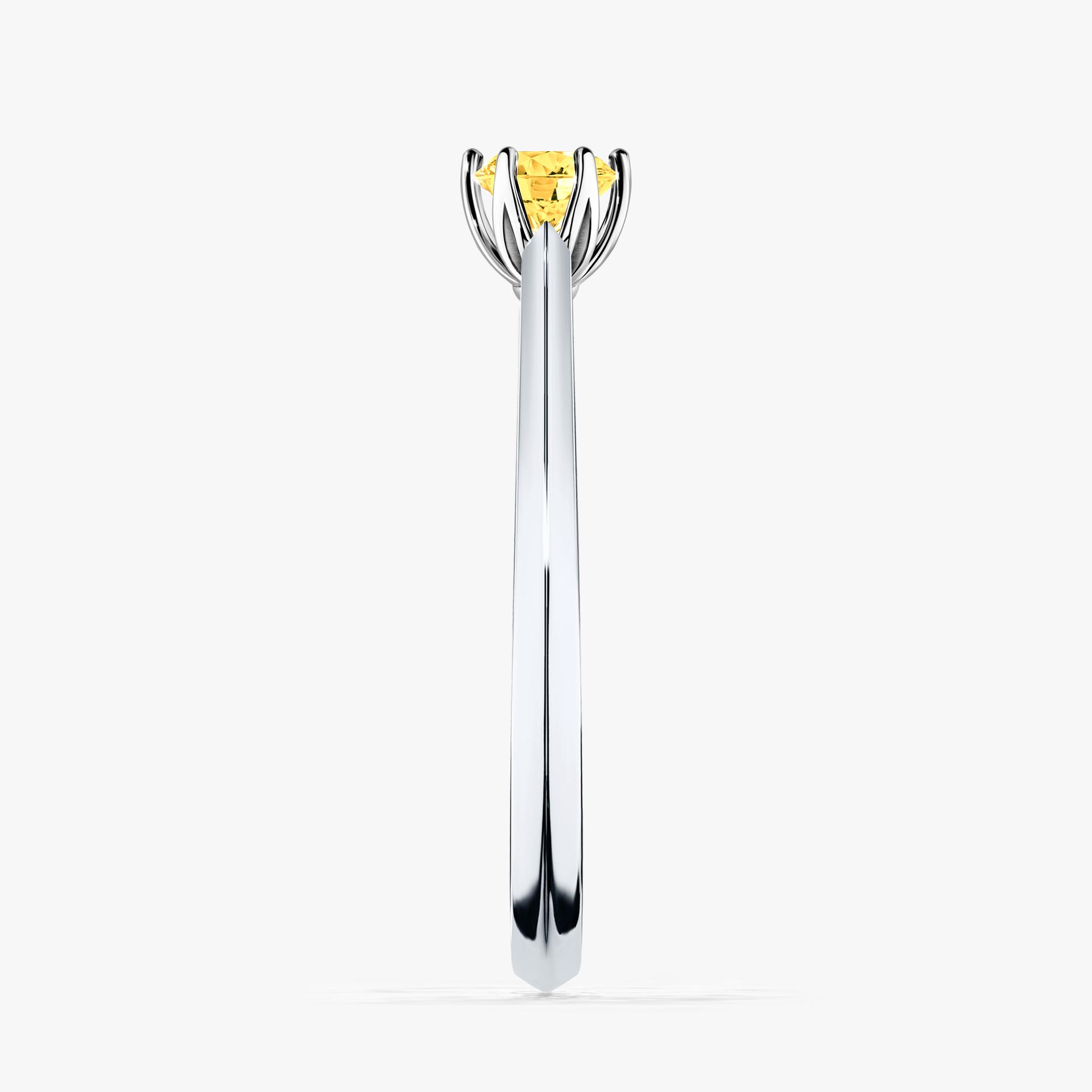 Pierscionek zareczynowy z szafirem zoltym 025 CT z bialego zlota my daisy 03