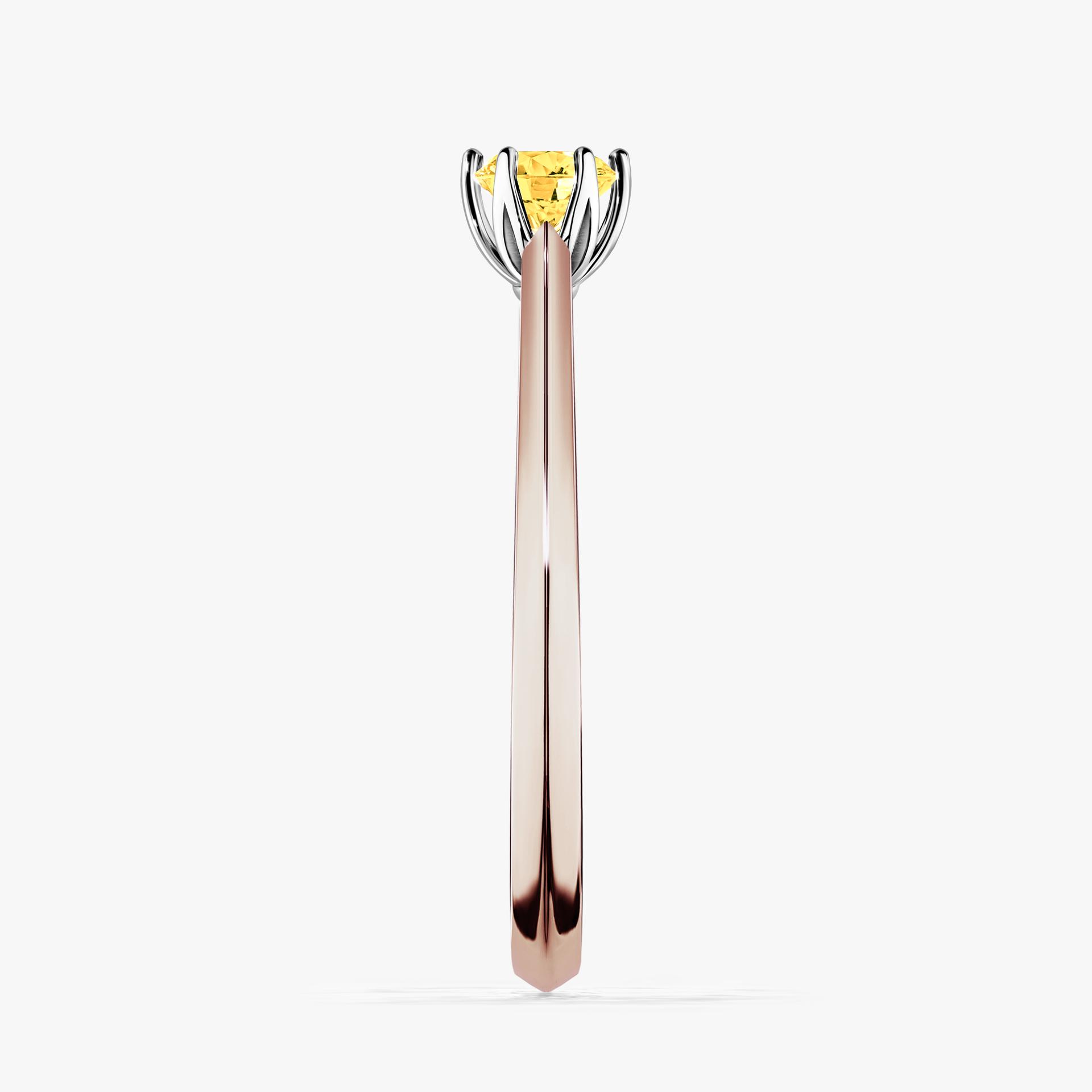 Pierscionek zareczynowy z szafirem zoltym 025 CT z rozowego zlota my daisy 03