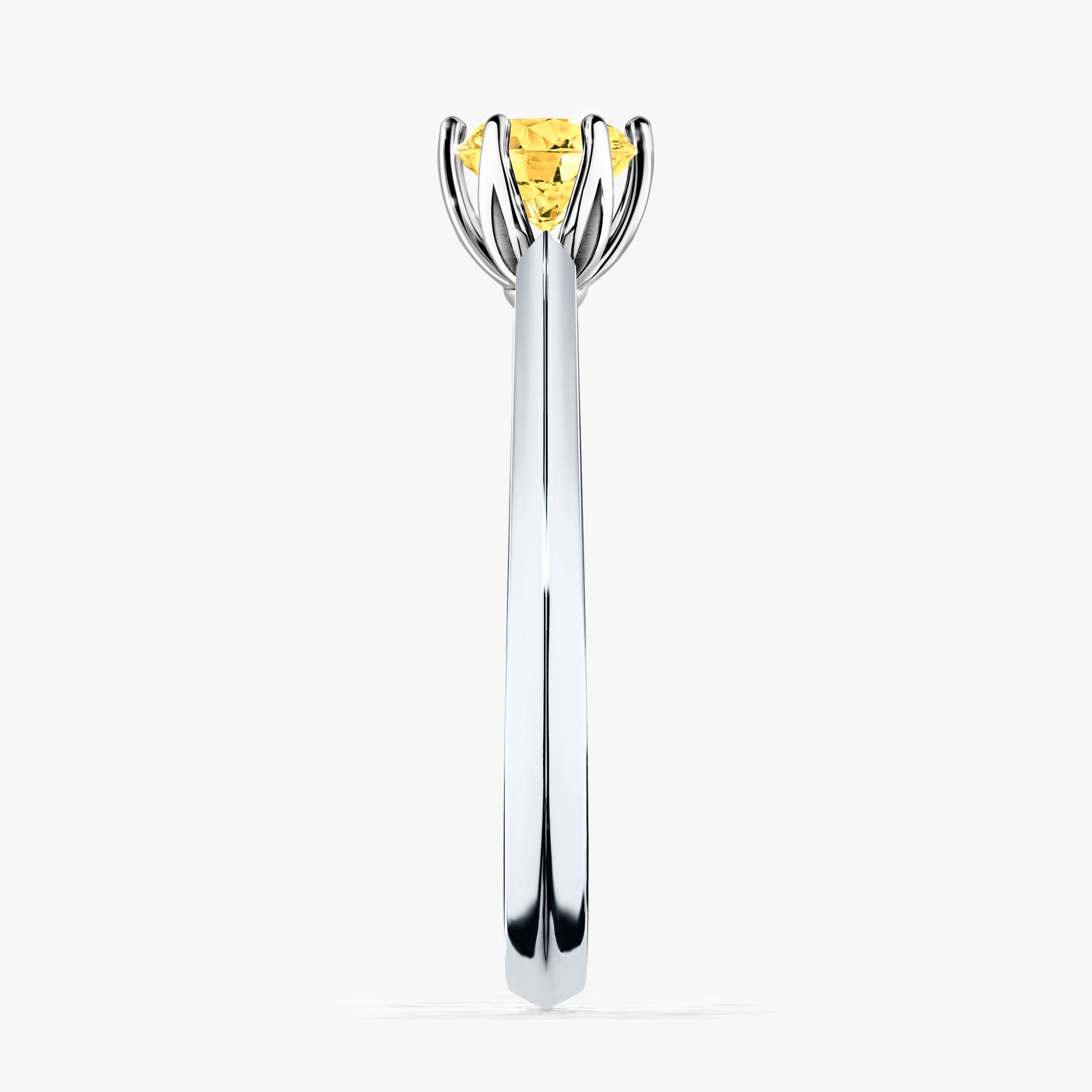 Pierscionek zareczynowy z szafirem zoltym 050 CT z bialego zlota my daisy 03