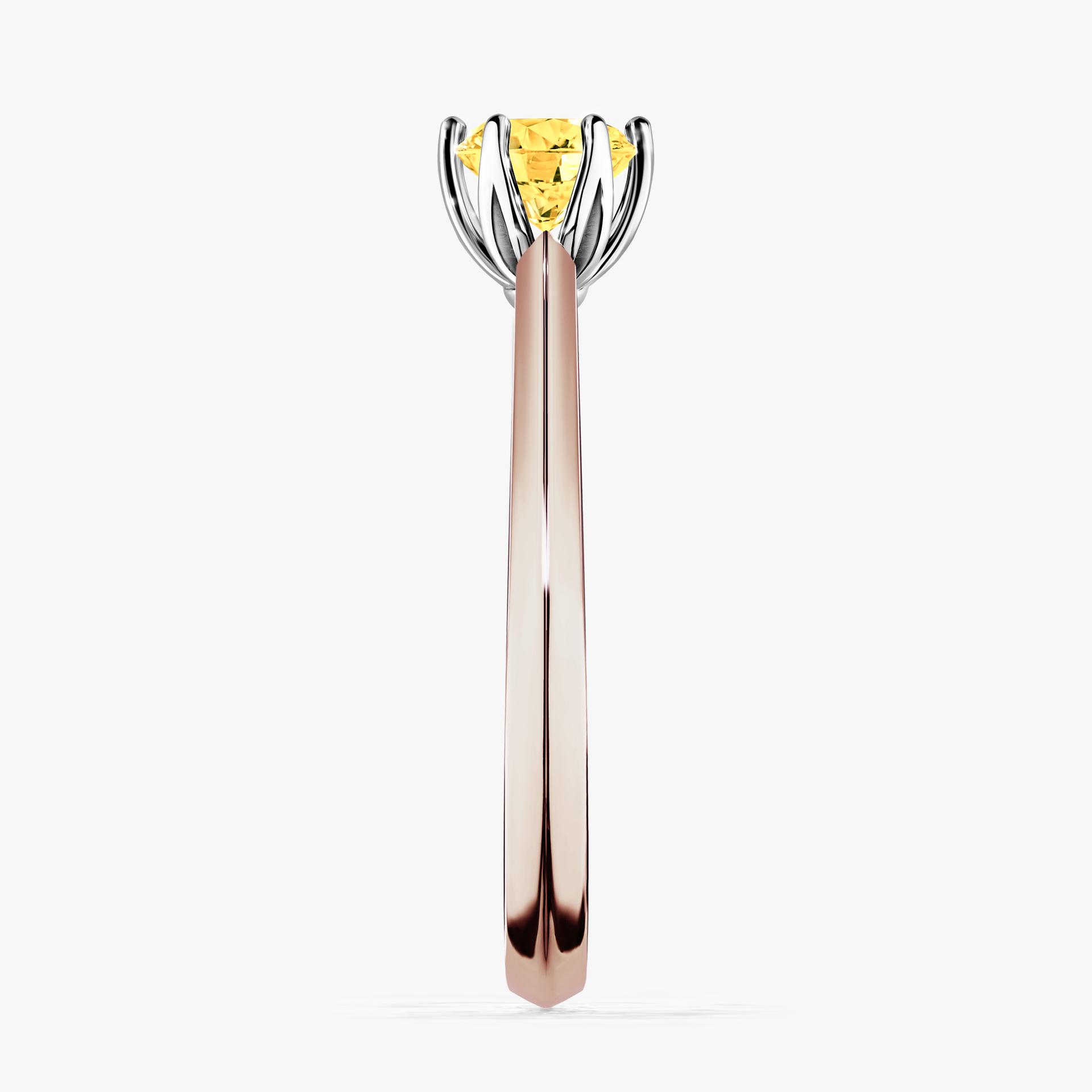 Pierscionek zareczynowy z szafirem zoltym 050 CT z rozowego zlota my daisy 03