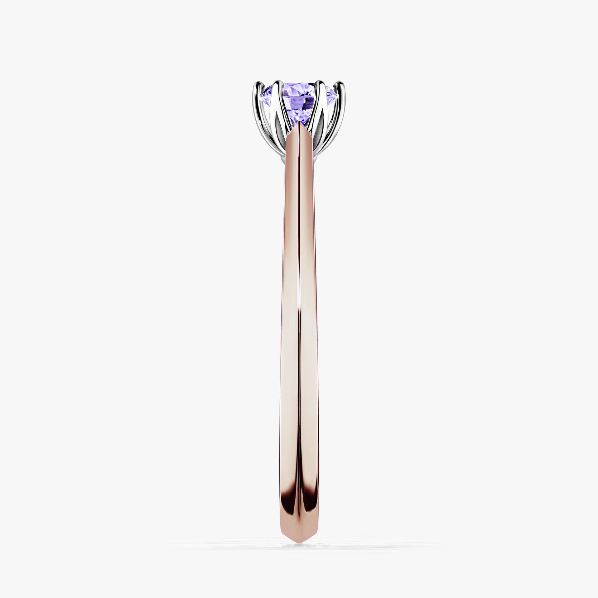 Pierścionek zaręczynowy My Daisy z różowego złota z tanzanitem 0,25ct